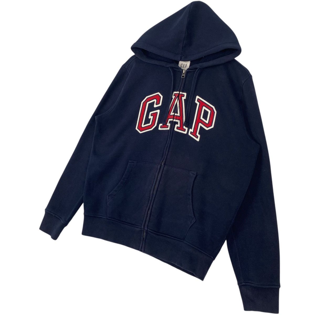 Other Vintage GAP Hoodie Full Zip Big Logo Embroidered NavyBlue Size US L / EU 52-54 / 3 - 2 Thumbnail