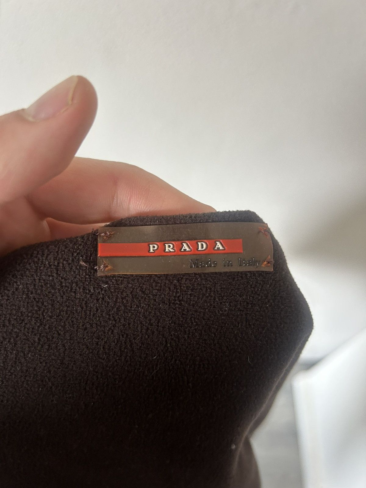 Prada Reversible Prada Scarf in Yellow Nylon and Brown Fleece Size ONE SIZE - 7 Thumbnail
