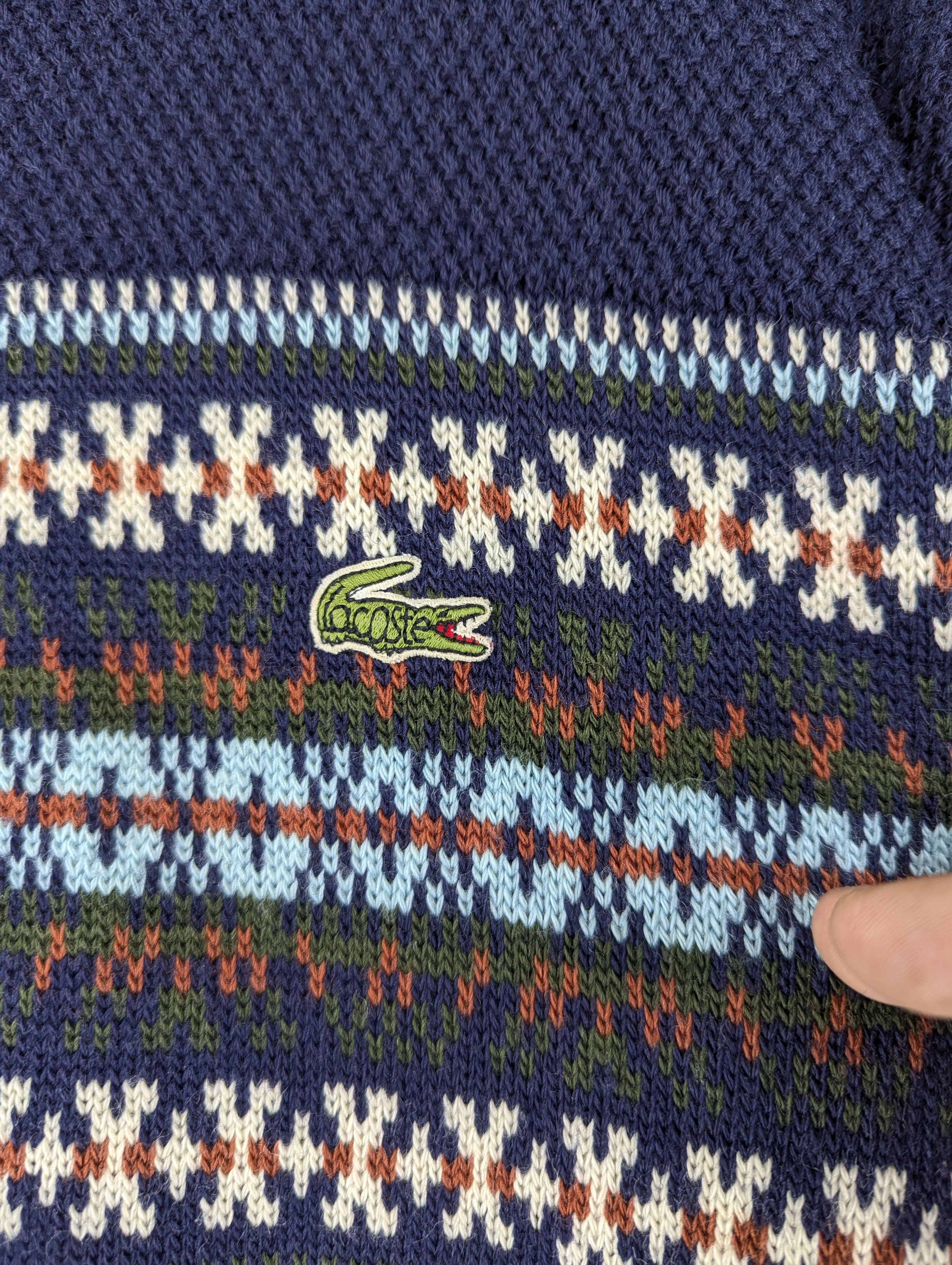 Lacoste Vintage Lacoste Patterned Knitted Jumper Crewneck Size US M / EU 48-50 / 2 - 10 Thumbnail