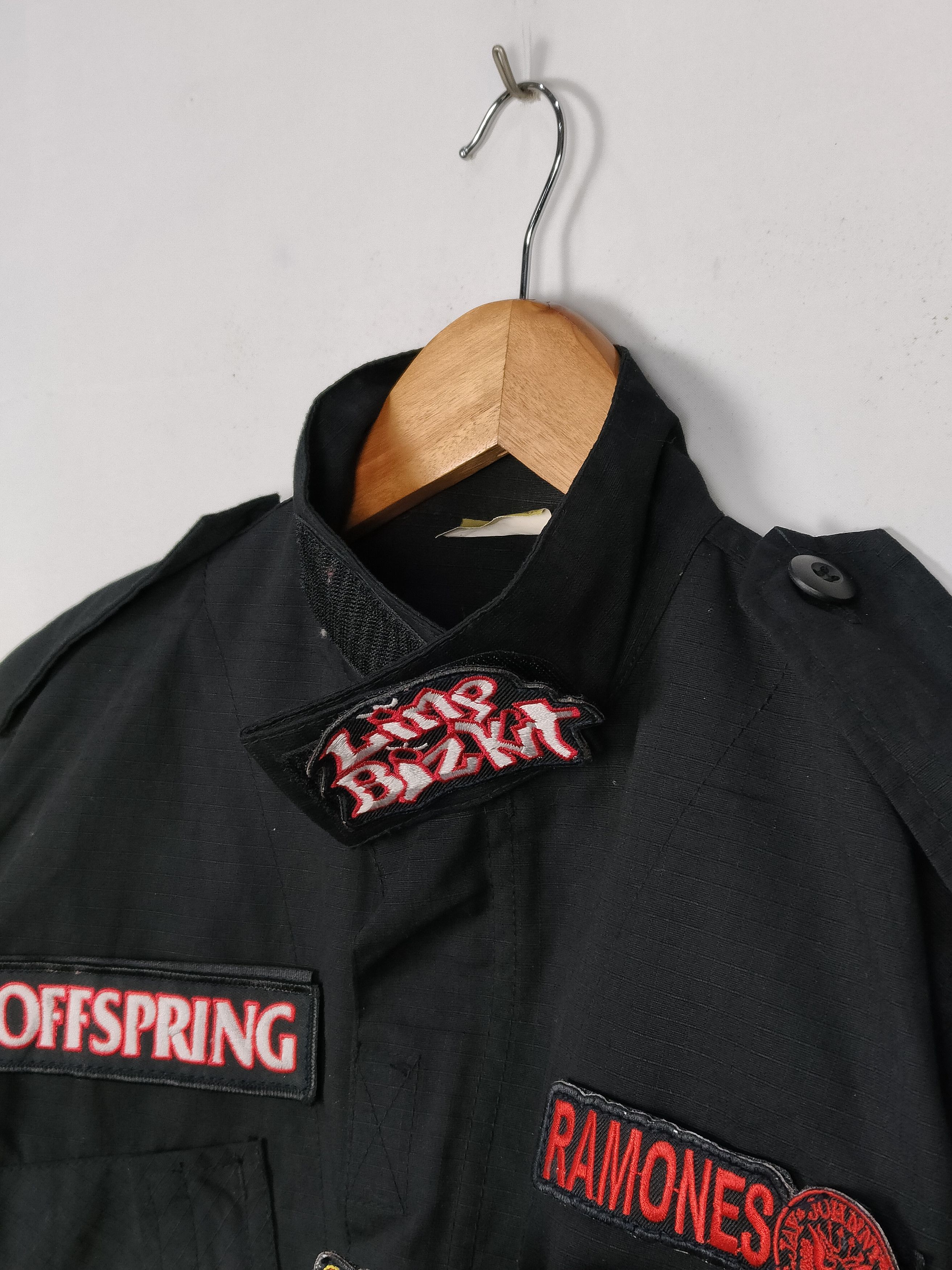 Band Tees Black Military Jacket with Bands Patches Size US M / EU 48-50 / 2 - 7 Thumbnail