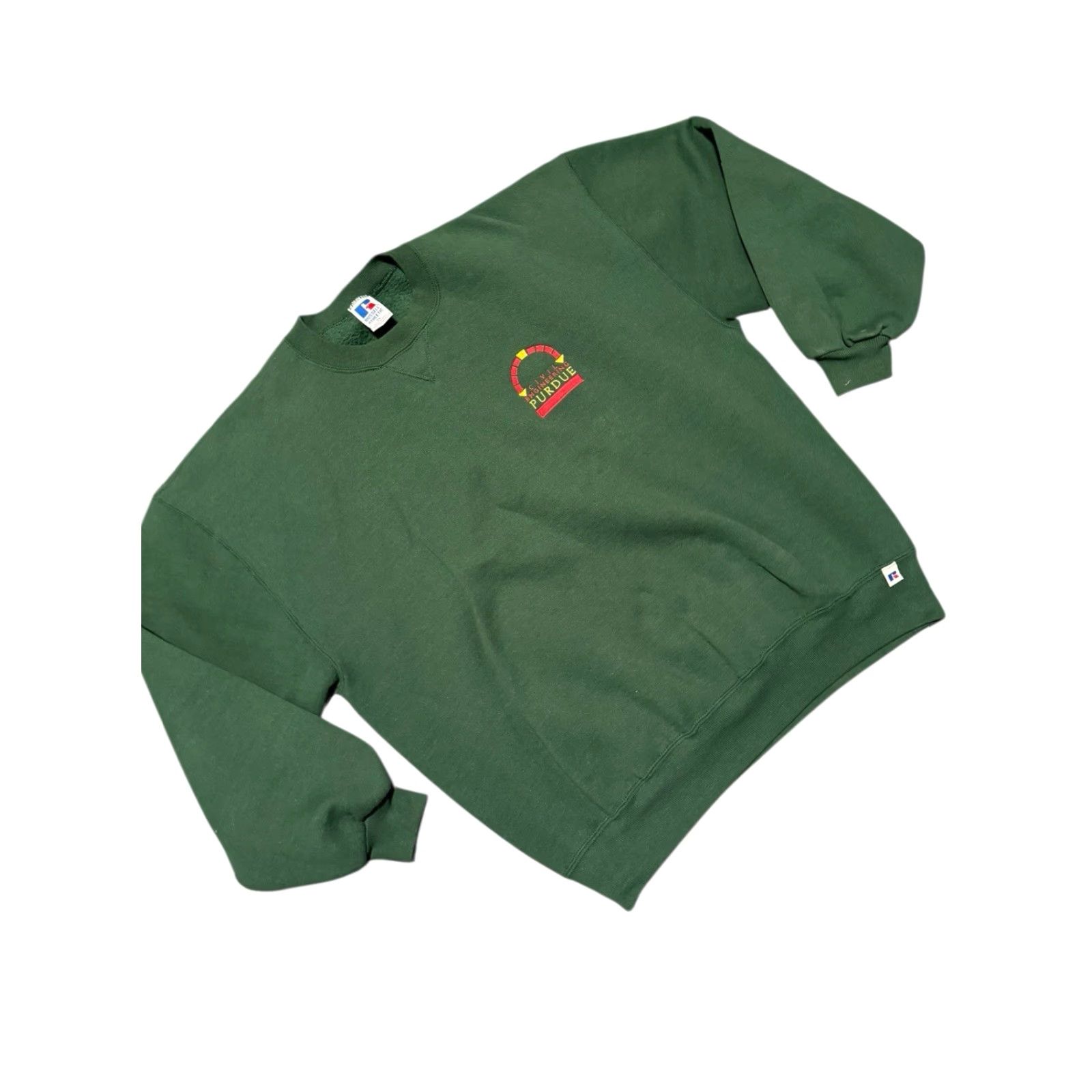 Russell Athletic VINTAGE Russell Purdue University Civil Engineering Green Sweatshirt XL USA Size US M / EU 48-50 / 2 - 3 Thumbnail