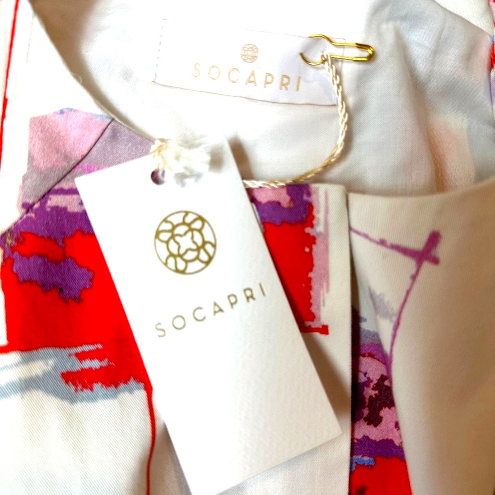 Other Socapri Fully Lined Blazer Red/Blue/Ivory 44 Italian 8 us Size M / US 6-8 / IT 42-44 - 14 Thumbnail