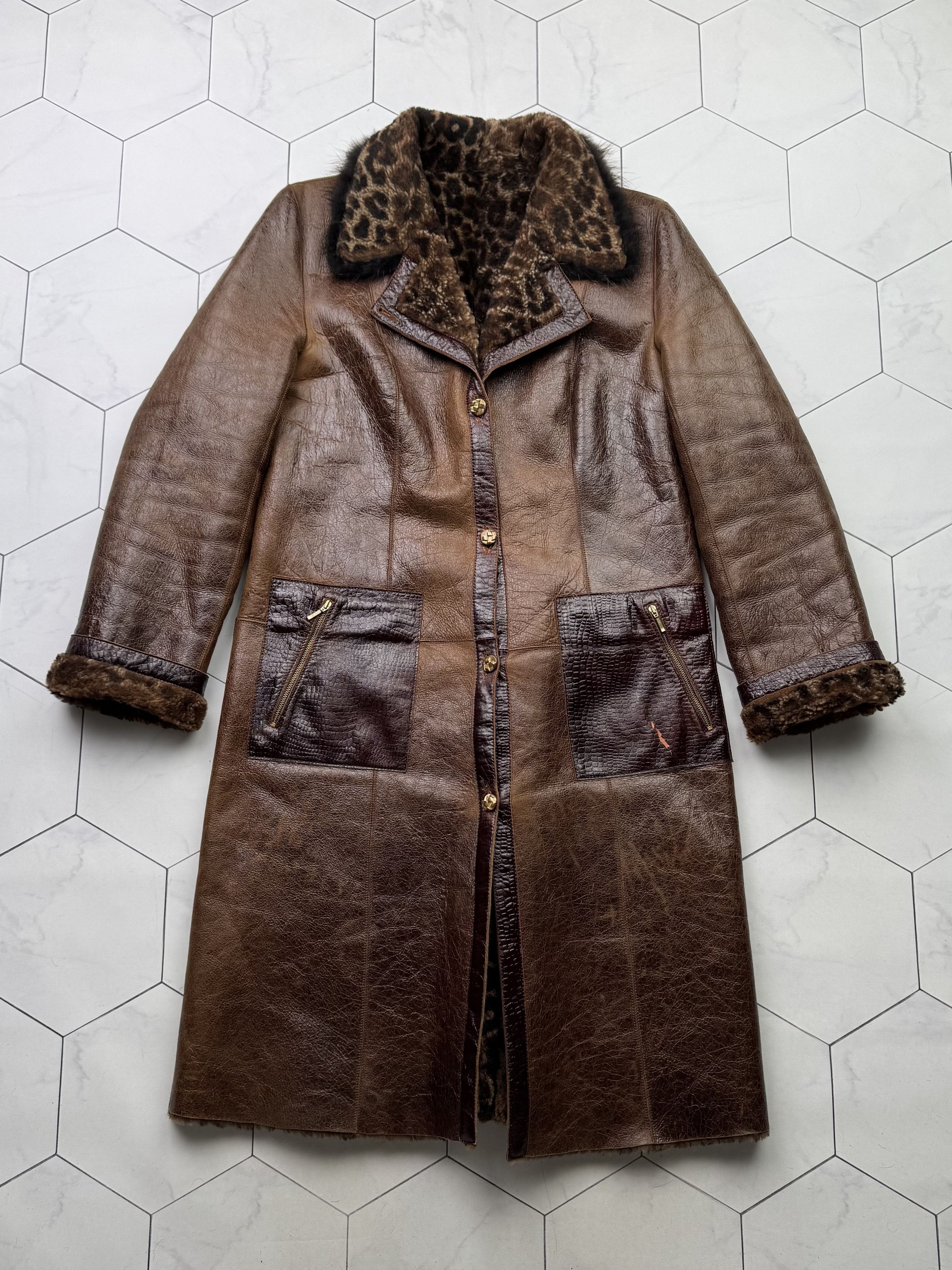 Japanese Brand Vintage Real Sheepskin 2 in 1 Coat (B586)E2 Size L / US 10 / IT 46 - 1 Thumbnail