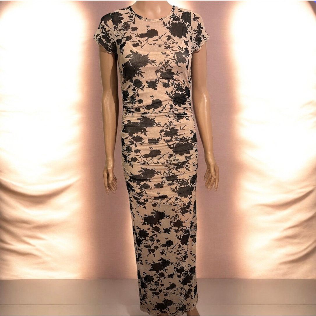 The Unbranded Brand No Comment Floral Bodycon Maxi Dress Size Small Size S / US 4 / IT 40 - 1 Thumbnail
