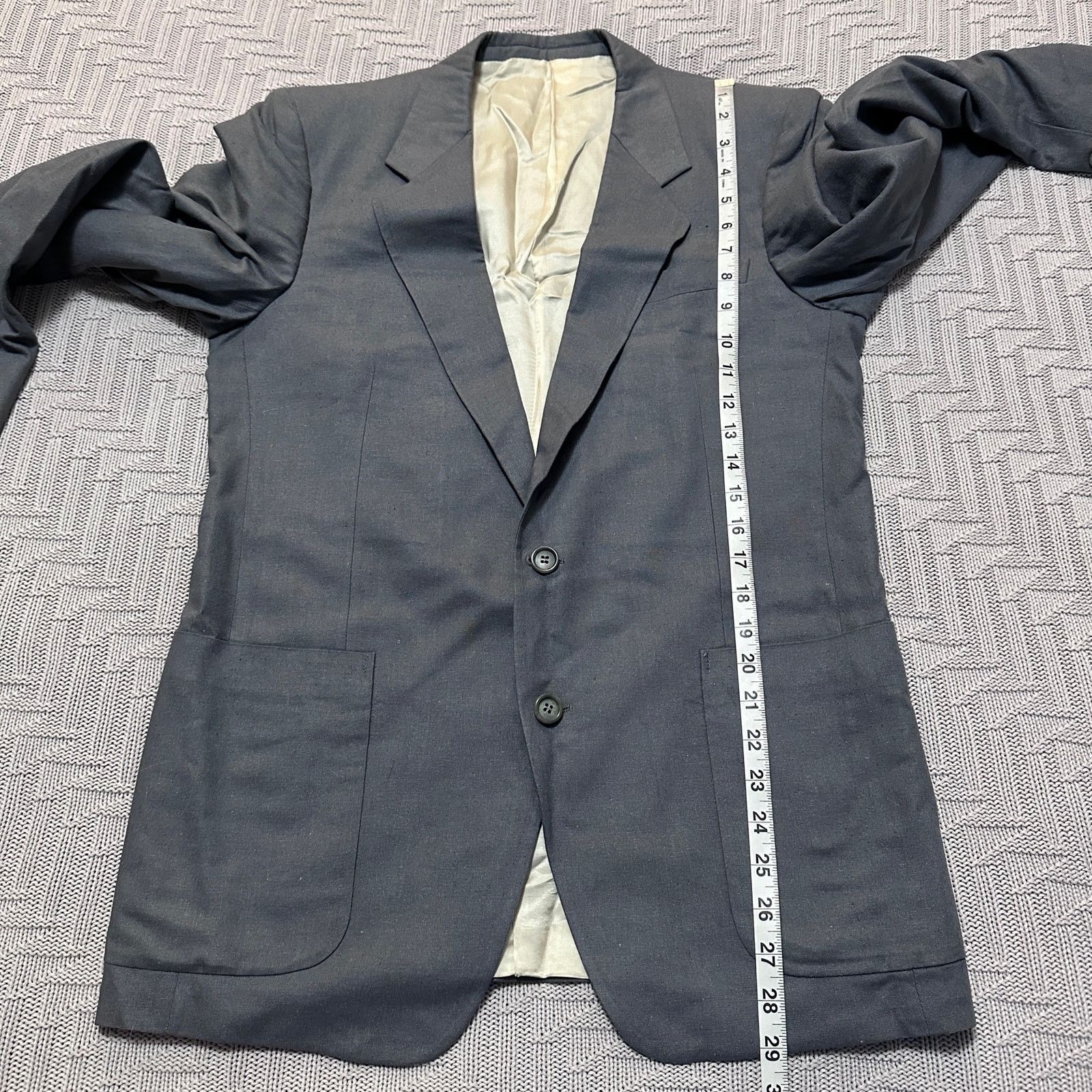 Yves Saint Laurent Vintage YSL steel gray sport coat blazer size 40R Size 40R - 7 Thumbnail