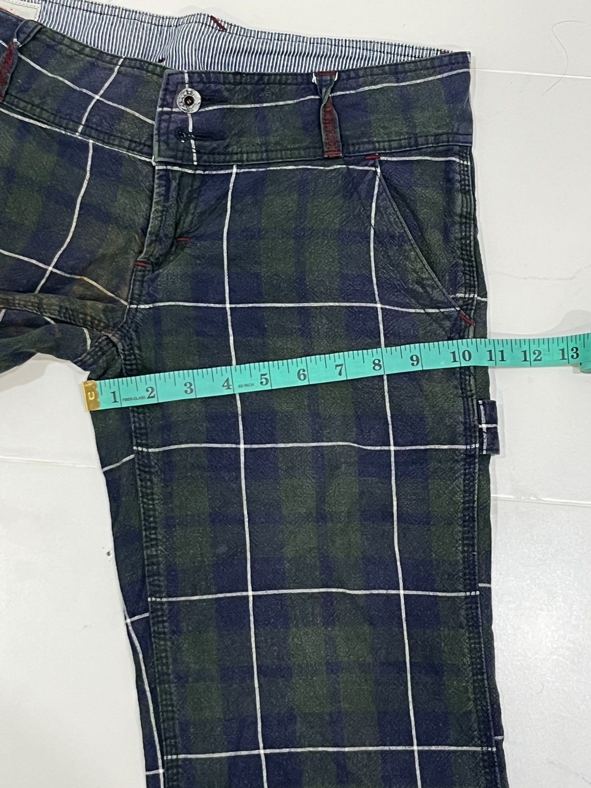 Japanese Brand Japan Designer Betty Smith Lowrise Super Flared Tartan Pants Size 32" / US 10 / IT 46 - 23 Thumbnail