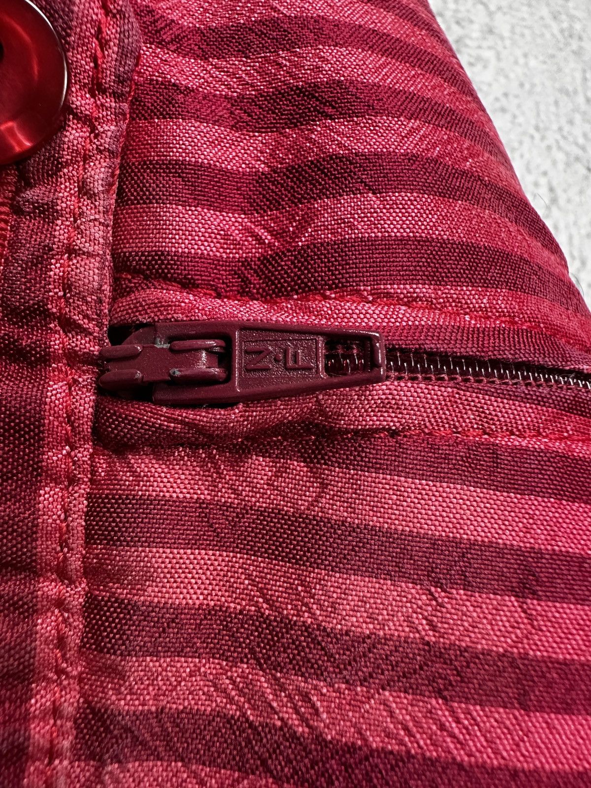 If Six Was Nine Vintage Oleana Silk Midi Skirt Red Stripe Rare XS Lux Item Size 26" / US 2 / IT 38 - 12 Thumbnail