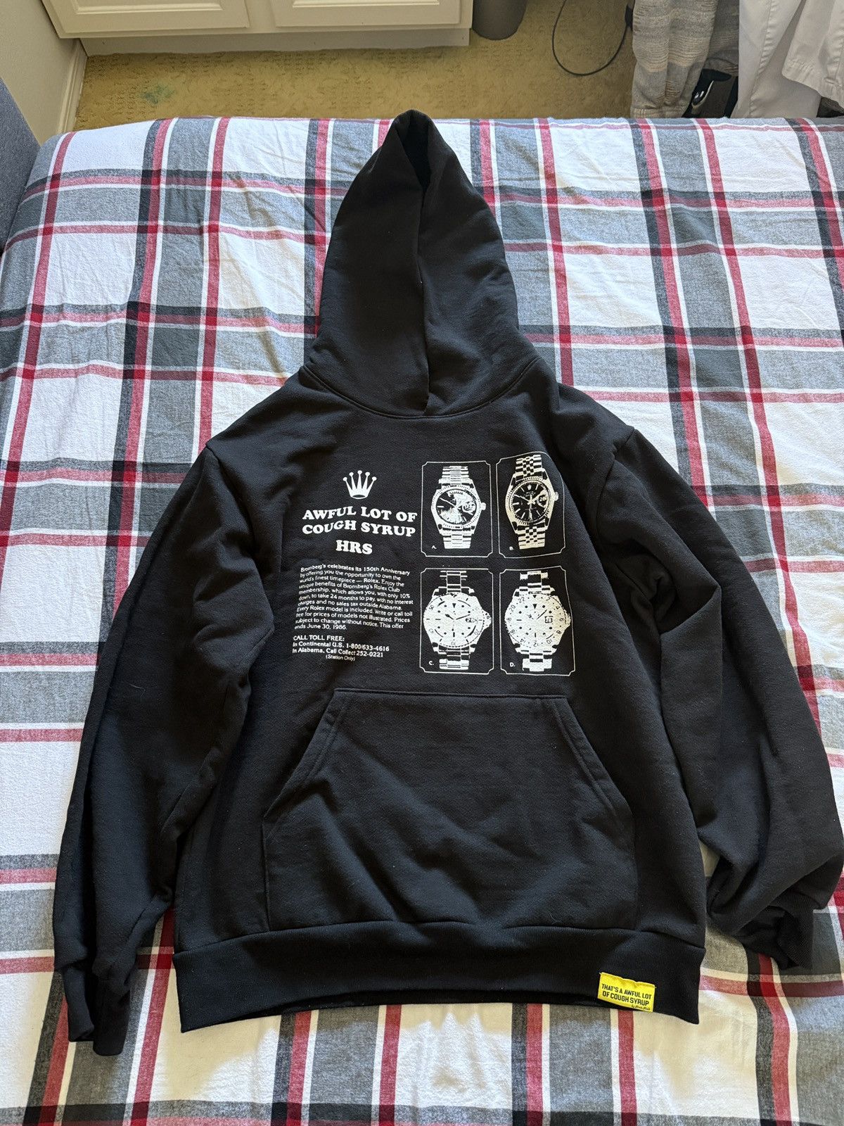Awful Lot of Cough Syrup (LAST DROP) Awful Lotta Cough Syrup x 24hrs Rolex Hoodie Size US M / EU 48-50 / 2 - 2 Thumbnail