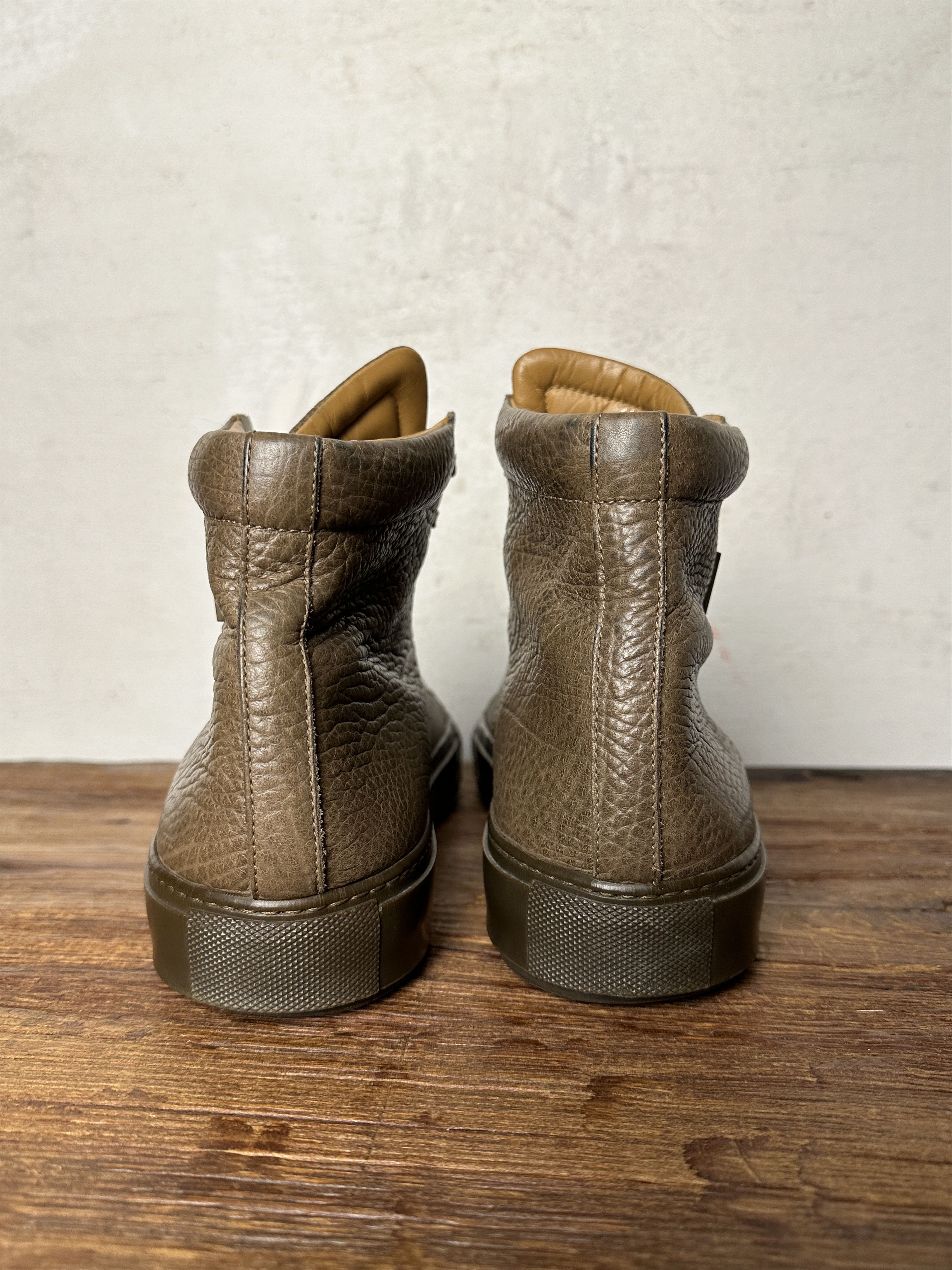 Acne Studios ACNE STUDIOS LOGO BROWN LEATHER HIGH TOP SNEAKERS Size US 10 / EU 43 - 5 Thumbnail