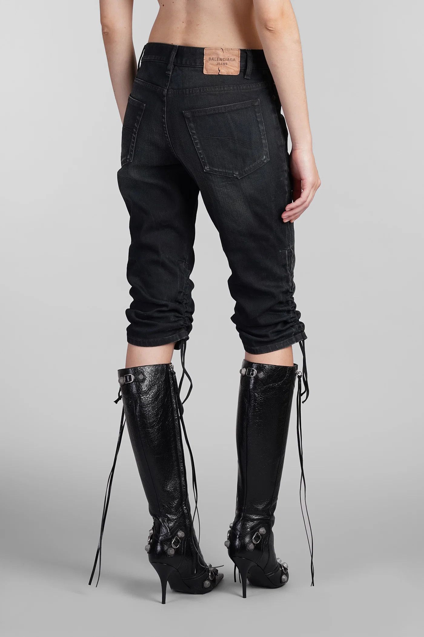 Balenciaga o1tr1nto0526 Capri Pants in Grey Size 26" / US 2 / IT 38 - 4 Thumbnail