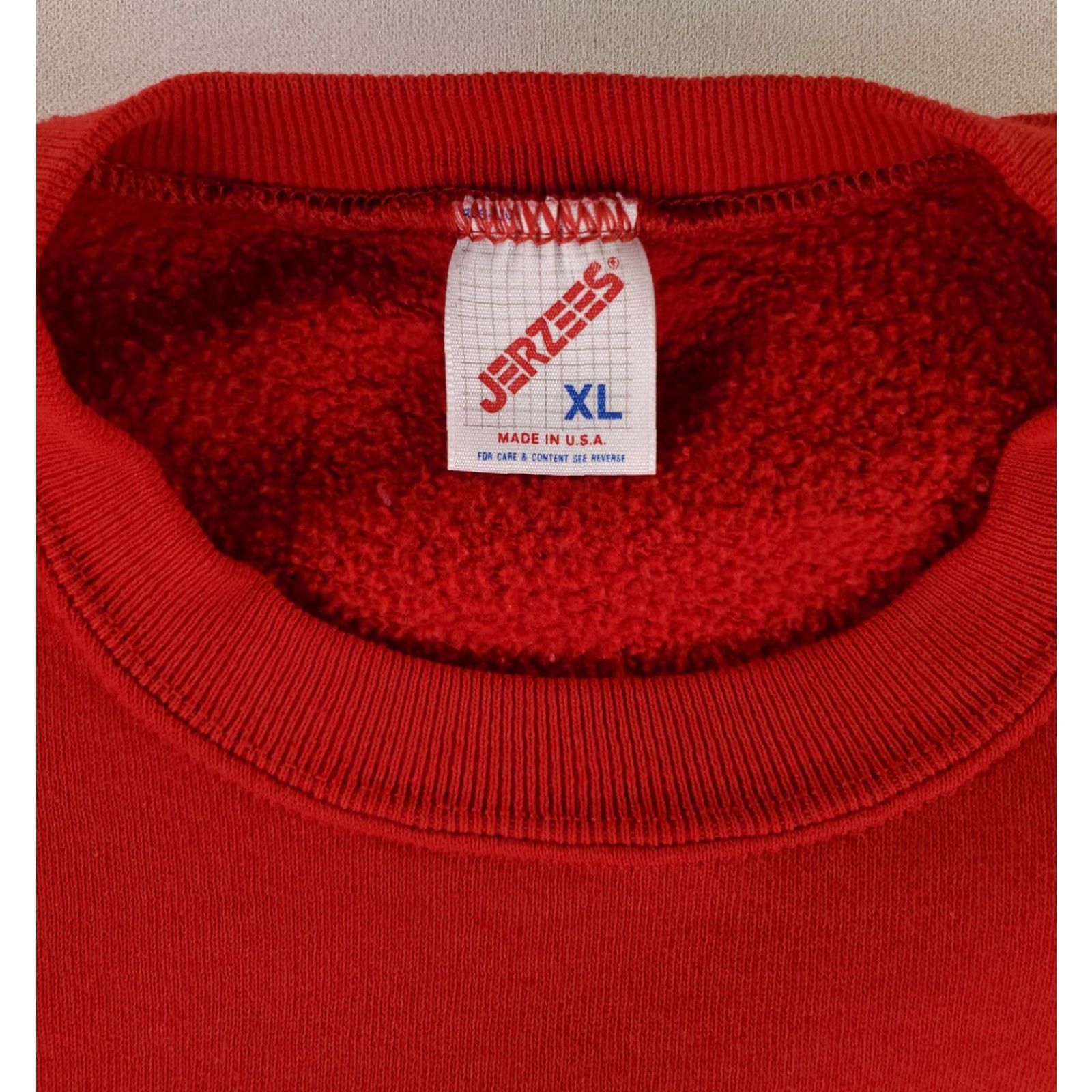Jerzees VINTAGE Jerzees Sweatshirt Long Sleeve Made USA Red Mens XL Shirt Size US XL / EU 56 / 4 - 2 Thumbnail
