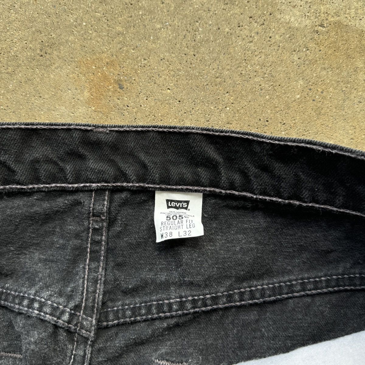 Vintage Levi's 505 Black Denim Jeans ERD Grunge Chrome Skater Size US 38 / EU 54 - 4 Thumbnail