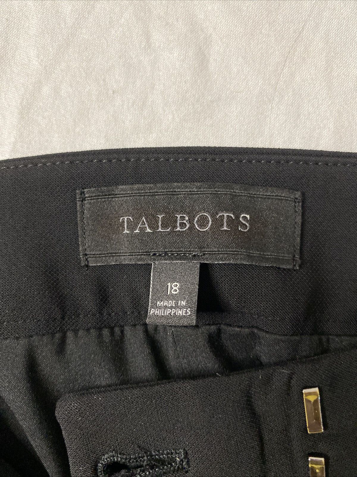 Talbots Talbots Black Dress Pants Womens Straight Leg Sz 18 EUC Size 40" / US 18 - 5 Thumbnail