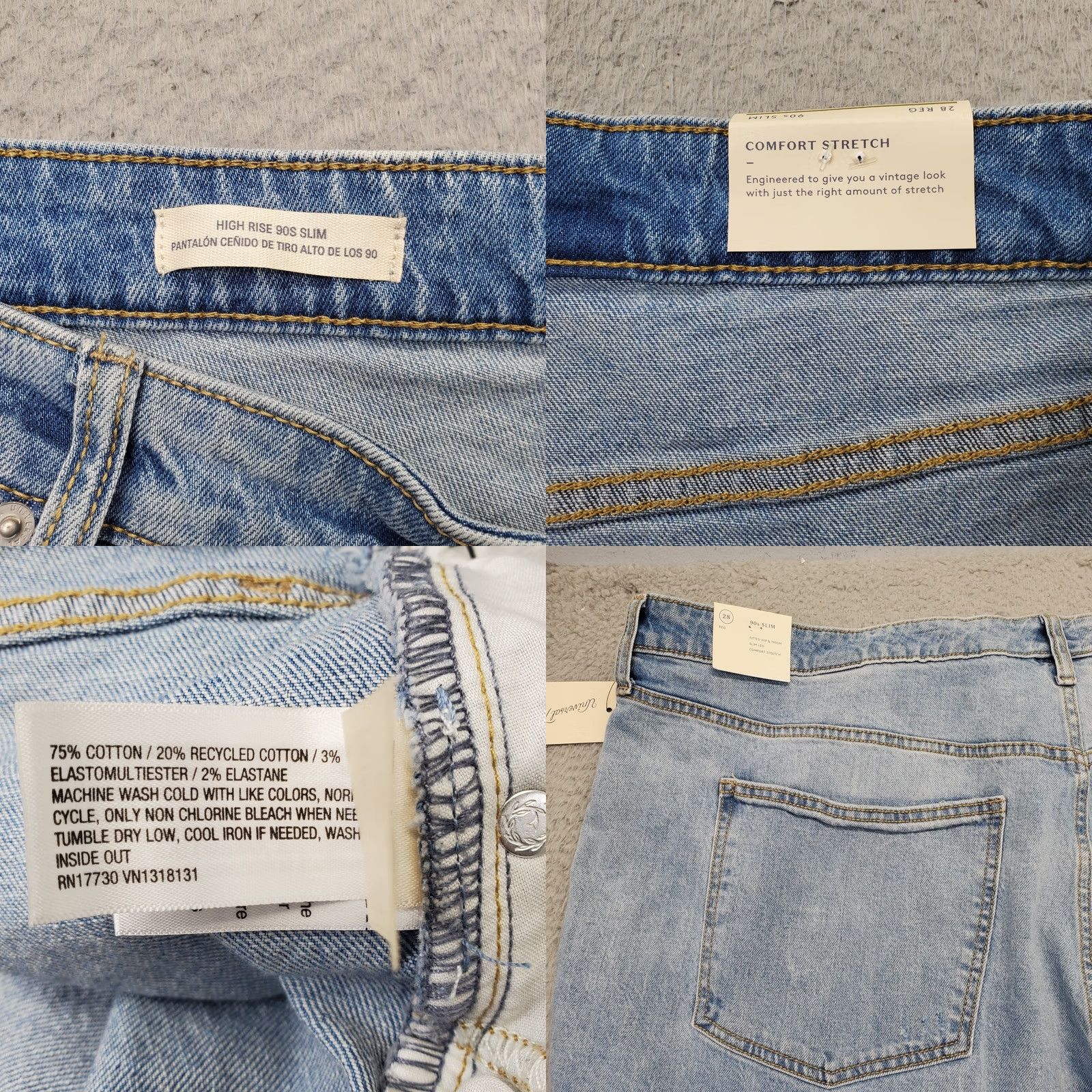 Vintage Universal Thread Skinny Jeans Women 28/R Blue Denim High Rise Distressed Stretch Jeans (Size 28, Womens) Size 28" / US 6 / IT 42 - 8 Thumbnail