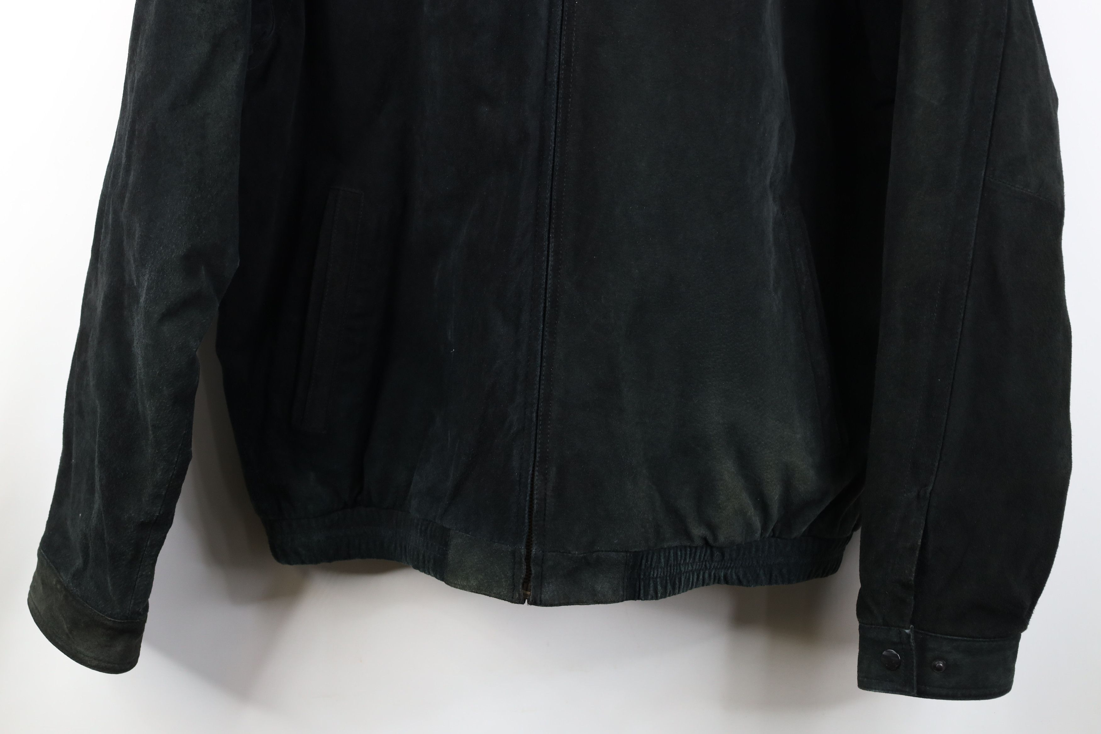 Vintage Vintage 90s Streetwear Quilted Suede Leather Bomber Jacket Size US L / EU 52-54 / 3 - 3 Thumbnail