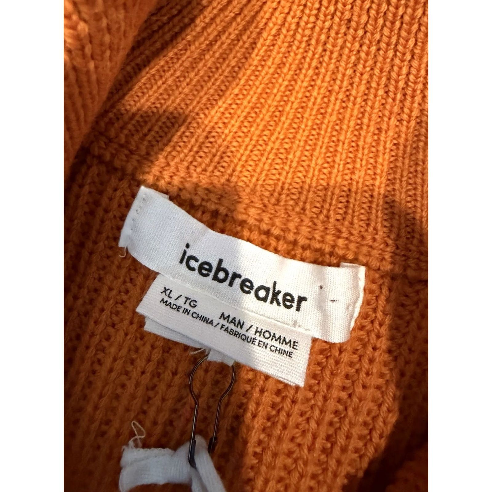 Icebreaker VINTAGE? No. Icebreaker Sweater XL Long Sleeve Orange Stripe 1/2 Zip Wool High Neck NWT Mens Pullover Winter Outdoor Size US XL / EU 56 / 4 - 3 Thumbnail