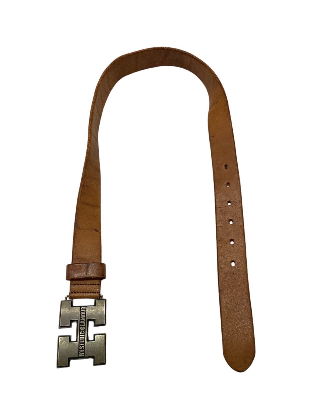 Hysteric Glamour Rare🔥Hysteric Glamour H Logo Leather Gesper Belts Size 34 - 6 Thumbnail