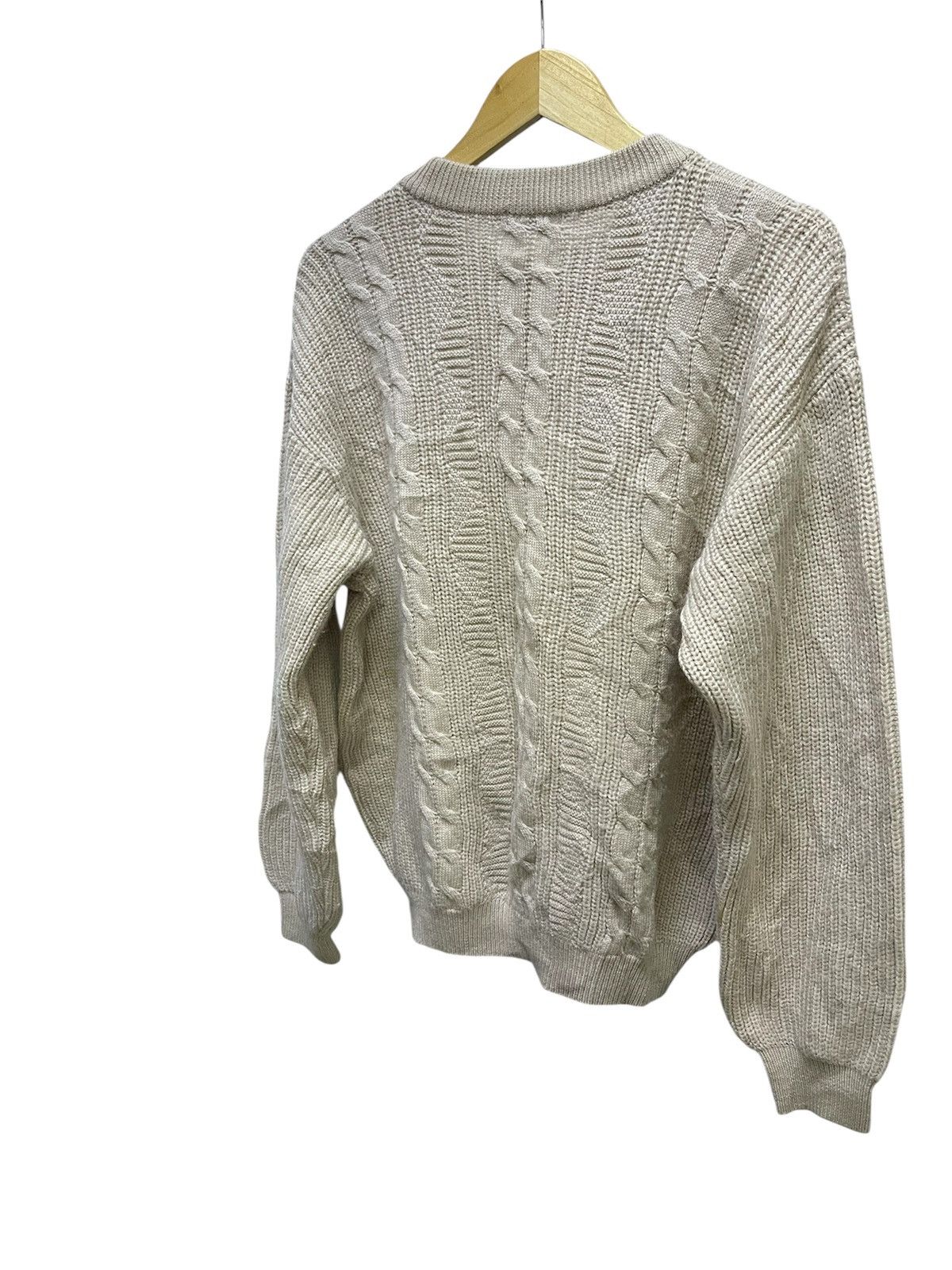 Cristian Dior Crewneck Cable Knitwear Sweater