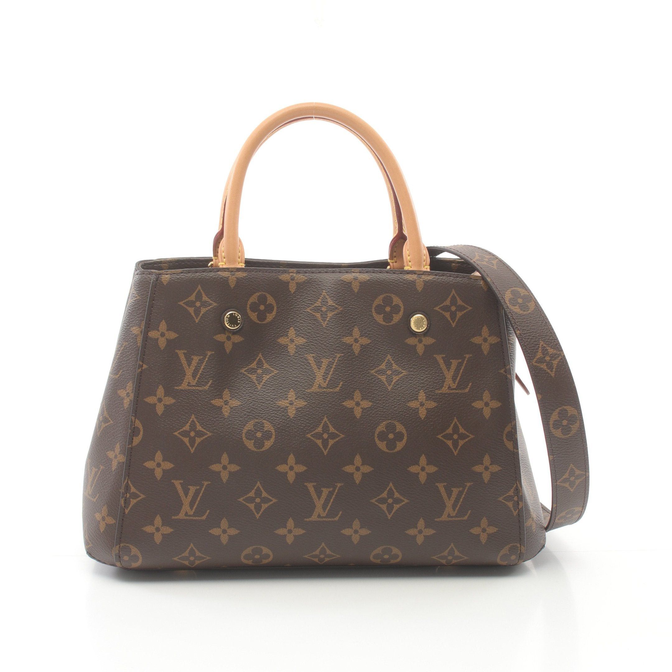 Louis Vuitton Louis Vuitton Montaigne Bb Monogram Handbag Leather Brown Size ONE SIZE - 1 Thumbnail