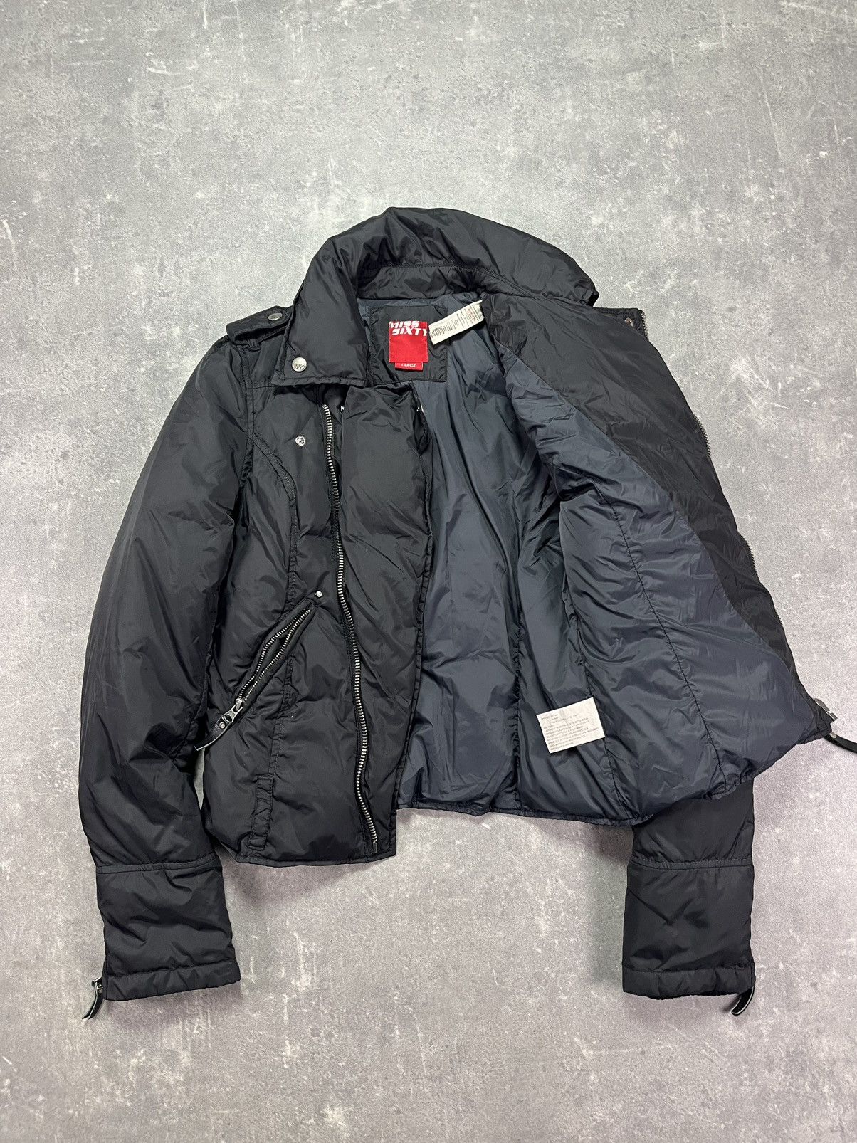 Miss Sixty Miss Sixty Vintage Y2K Cropped Multizip Assymetrical Jacket Size M / US 6-8 / IT 42-44 - 8 Thumbnail
