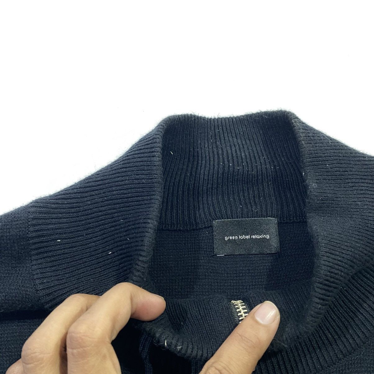 Japanese Brand Green Label Relaxing Half Zipper Knitwear Sweater Size US M / EU 48-50 / 2 - 3 Thumbnail