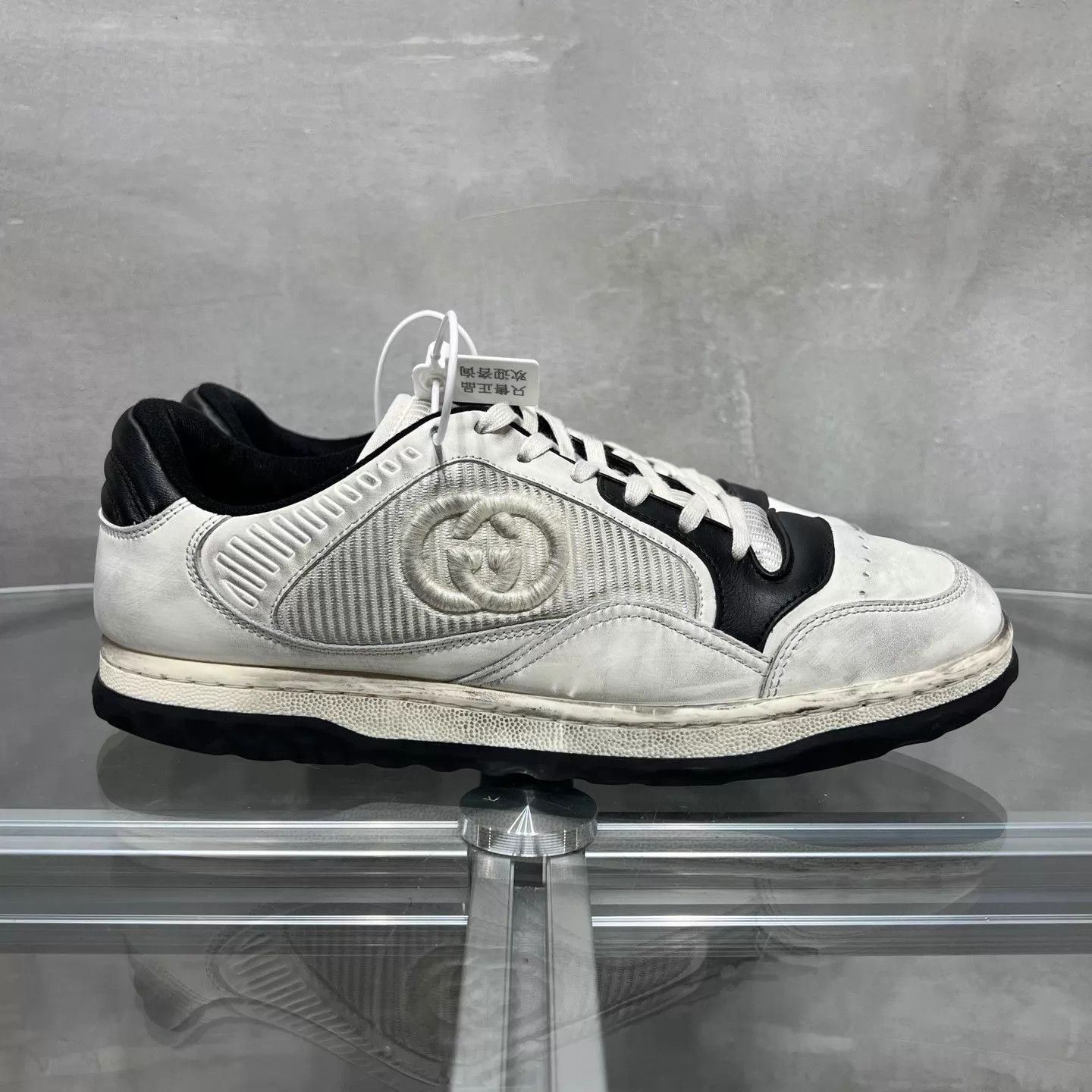 Gucci Gucci Black & White Worn Casual Sneaker 40.5 YH25475 Size US 7.5 / EU 40-41 - 4 Thumbnail