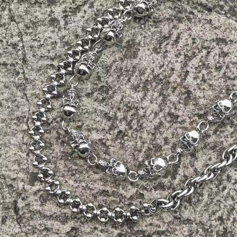 Jewelry Skull Bead Pants Wallet Chain,Y2K Jeans Chain Size ONE SIZE - 8 Thumbnail