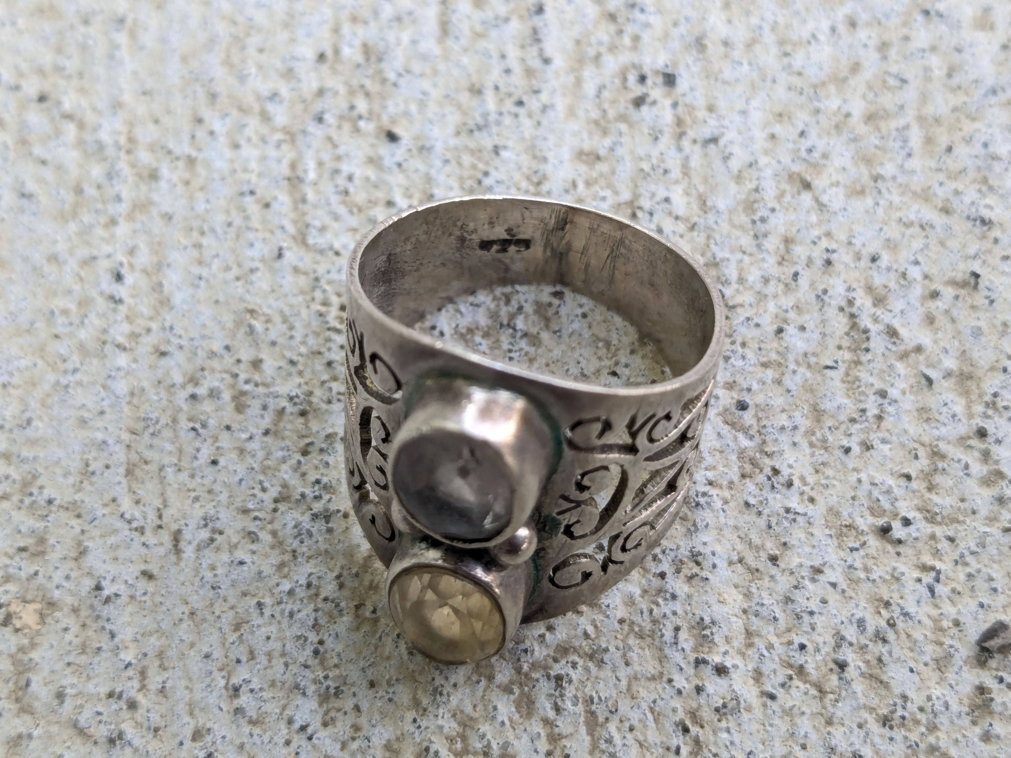 Jewelry × Sterling Silver Vintage Sterling Silver Ring 7 Citrine Size ONE SIZE - 6 Thumbnail