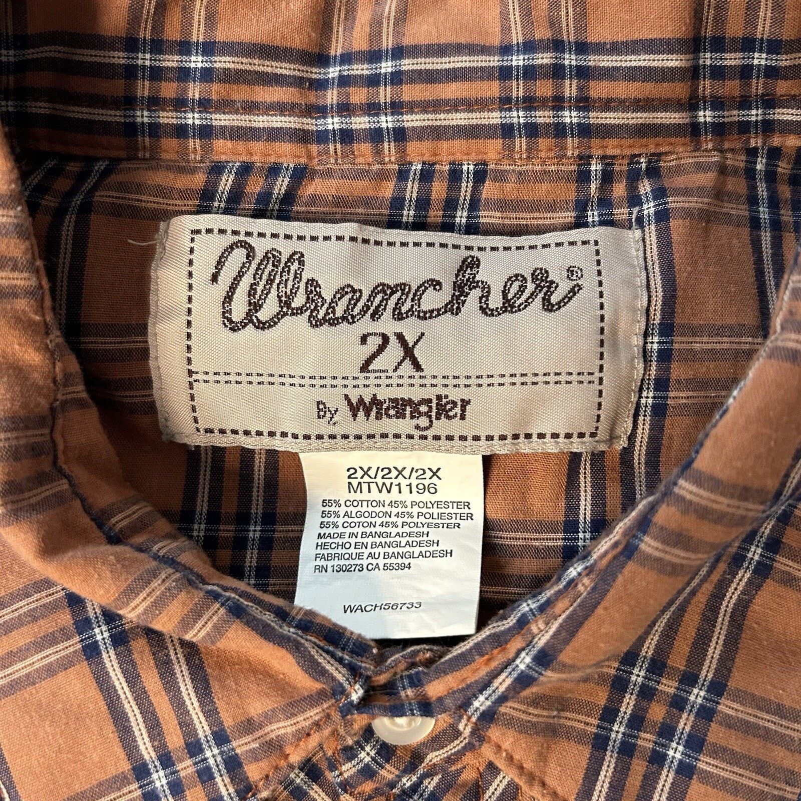 Wrangler Vintage Wrangler Western Pearl Snap Shirt Men’s 2X Long Slv Size US XXL / EU 58 / 5 - 4 Thumbnail