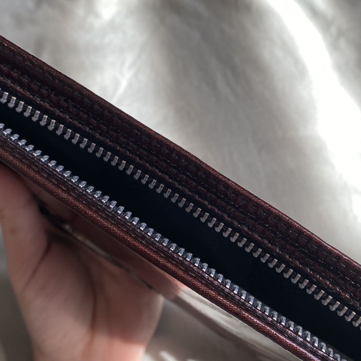 Chrome Hearts Chrome Hearts Galaxy Burgundy Red Zip Pouch BS Fleur Wallet Size ONE SIZE - 9 Thumbnail