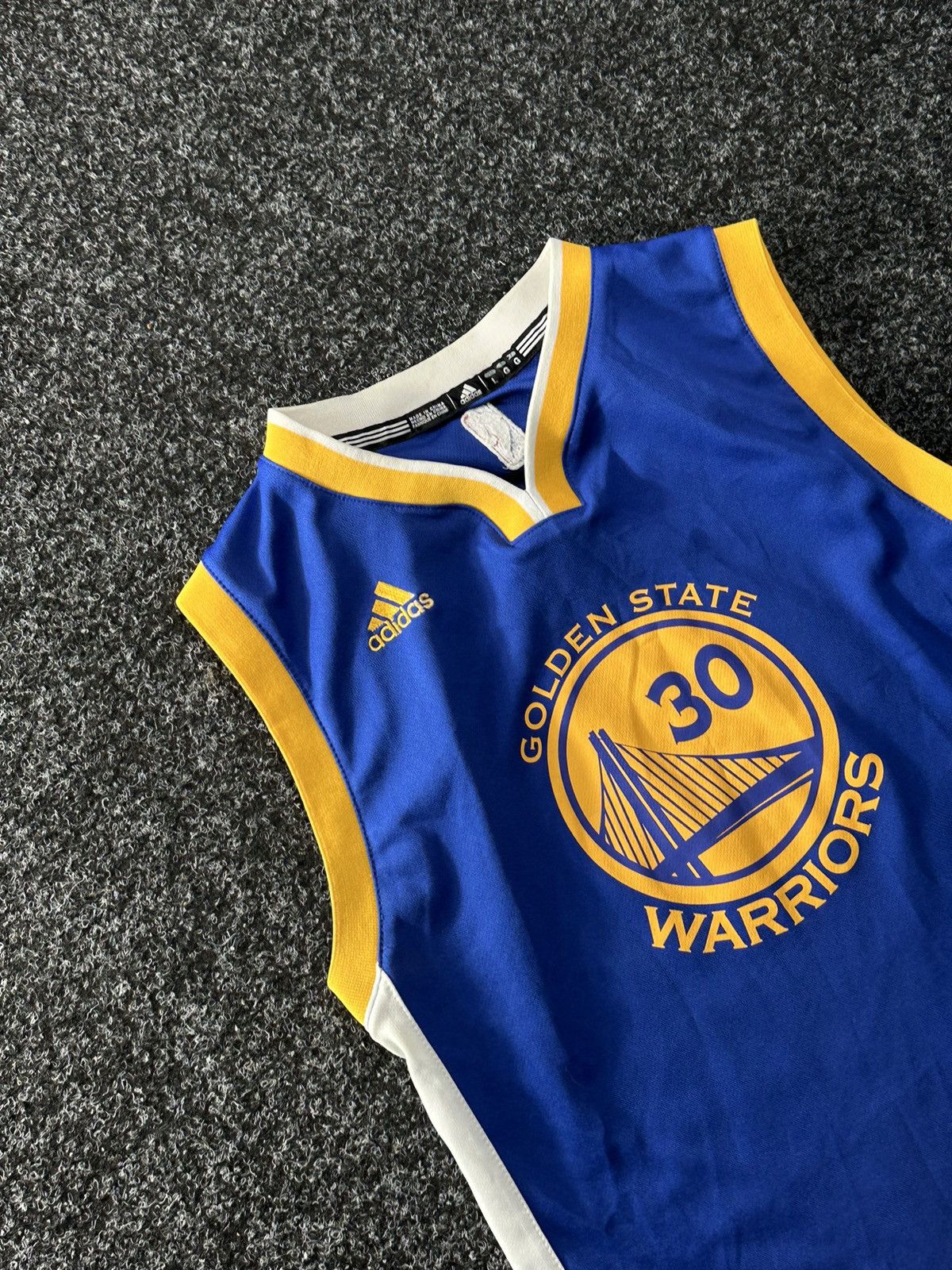 Adidas × NBA × Vintage 🚨 Adidas Golden State Warriors Curry #30 Jersey Basketball Size US L / EU 52-54 / 3 - 2 Thumbnail