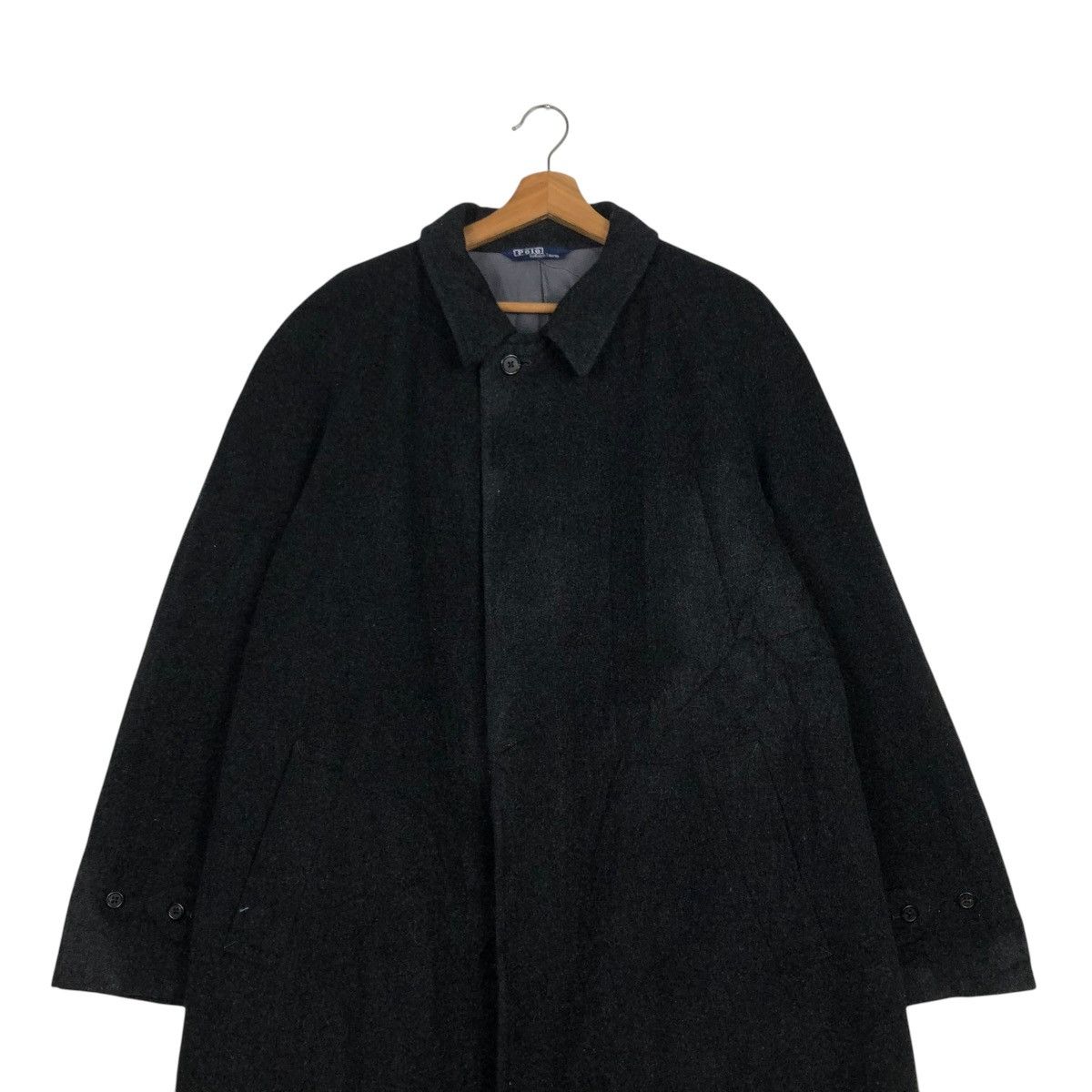 Polo Ralph Lauren 🔥RICH BLACK WOOL LONG JACKET POLO RALPH LAUREN Size US L / EU 52-54 / 3 - 6 Thumbnail