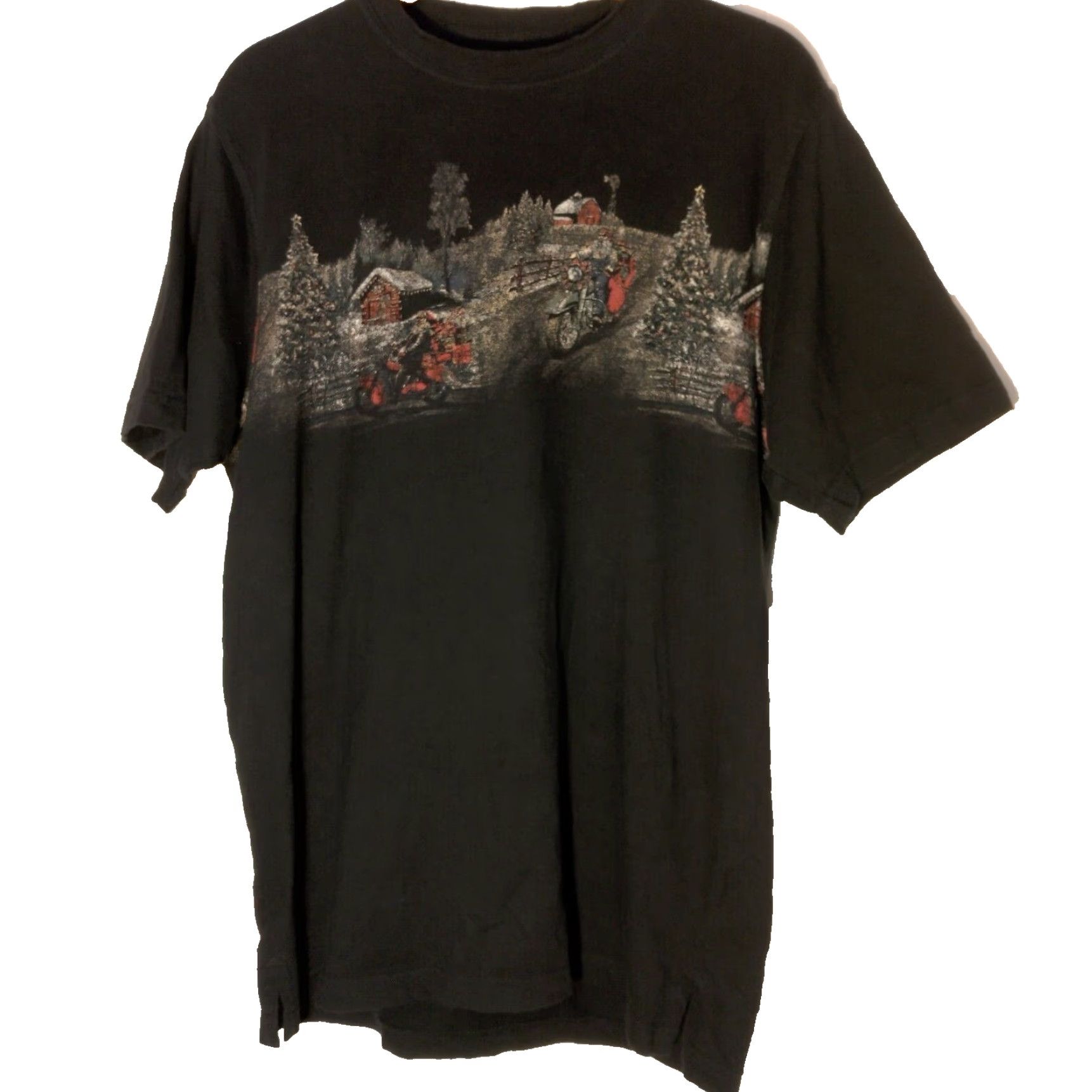 Vintage VINTAGE Clearwater Outfitters Shirt Medium Black Santa Biker Christmas Moto T-Shirt Mens Size US M / EU 48-50 / 2 - 2 Thumbnail