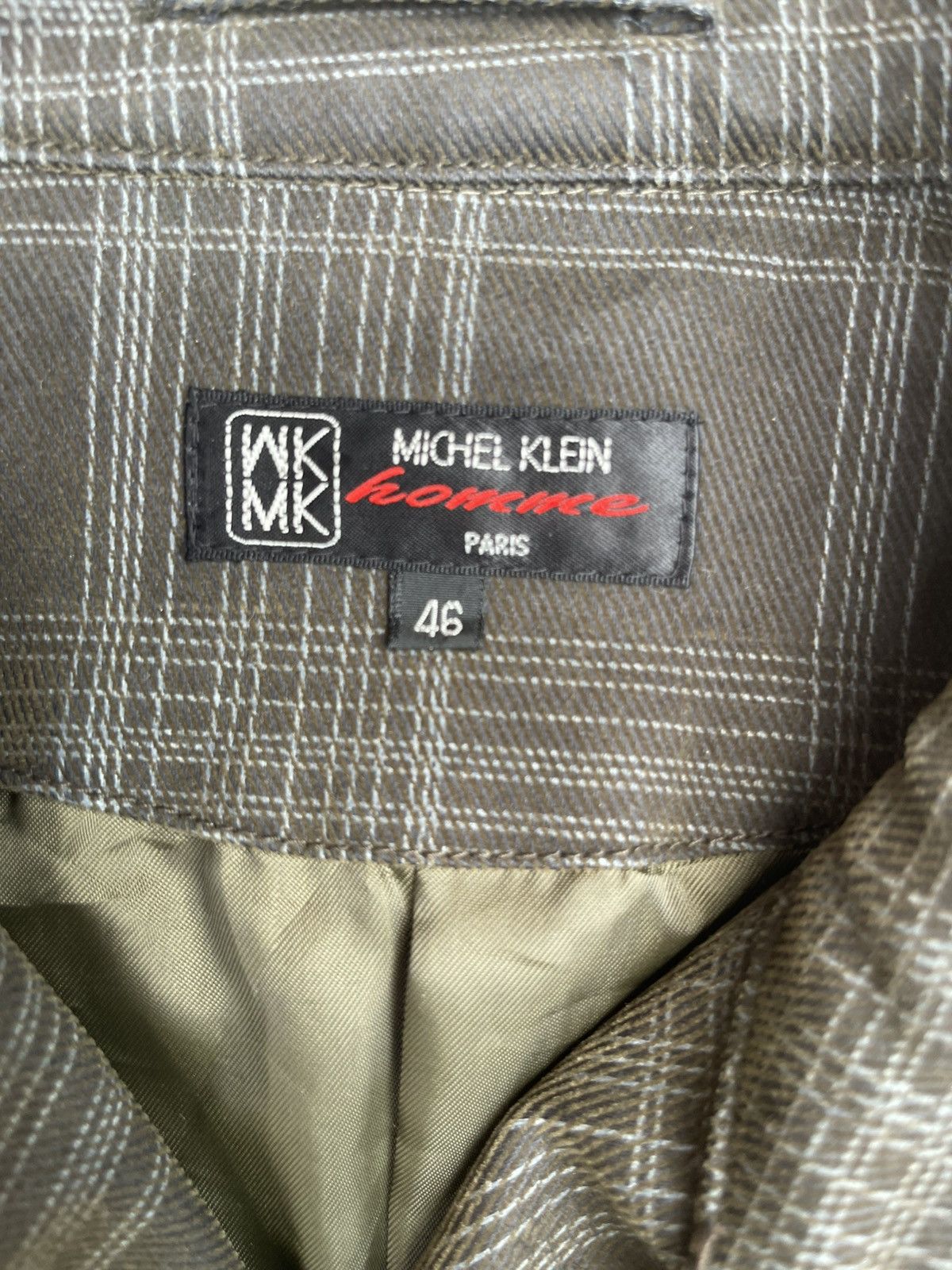 Michel Klein Vintage Michel Klein Homme Plaid Double-Breasted Jacket Size US M / EU 48-50 / 2 - 3 Thumbnail