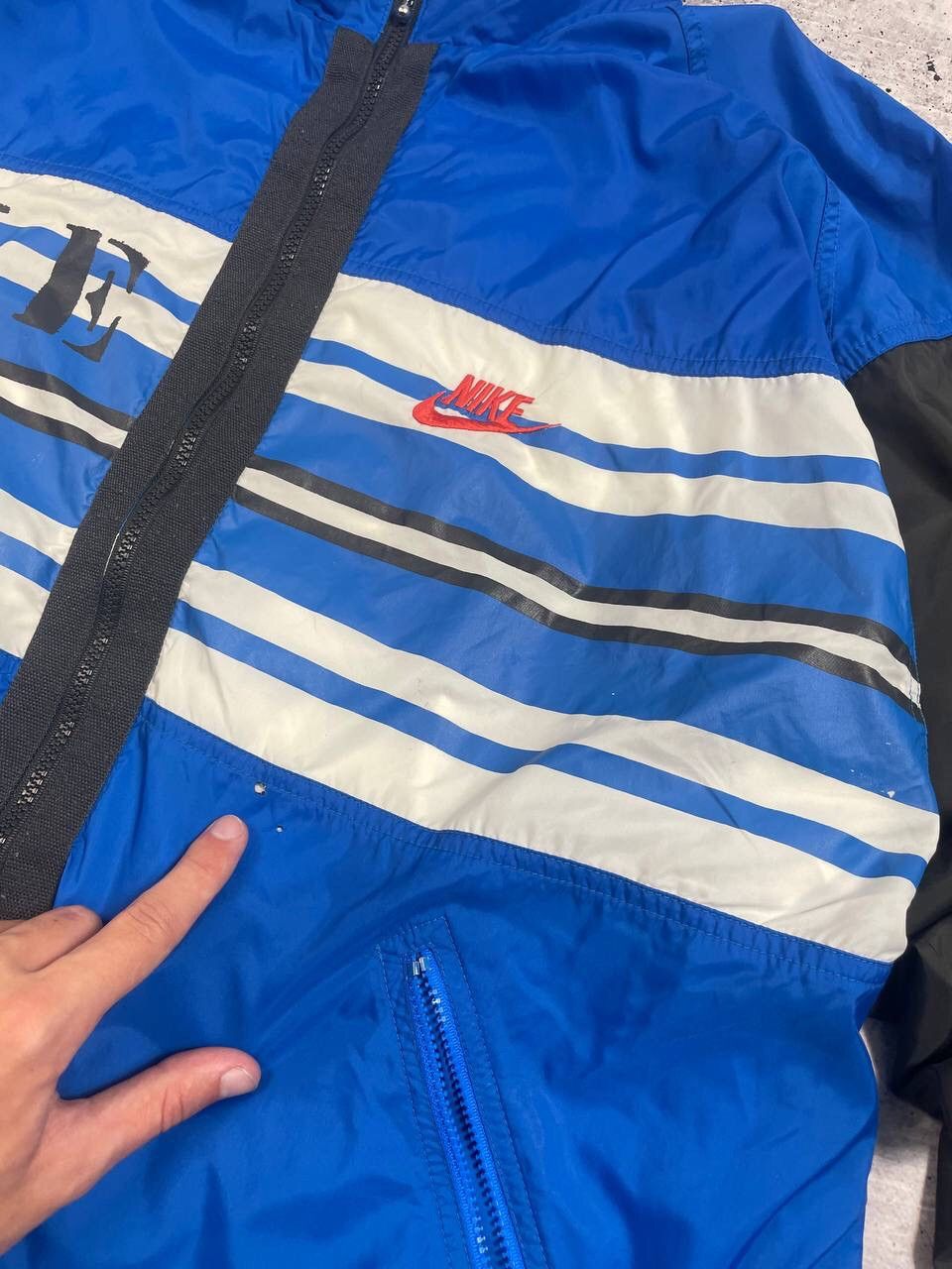 Nike Vintage 80s Nike USA Nylon Bomber Jacket Y2K Size US XL / EU 56 / 4 - 4 Thumbnail
