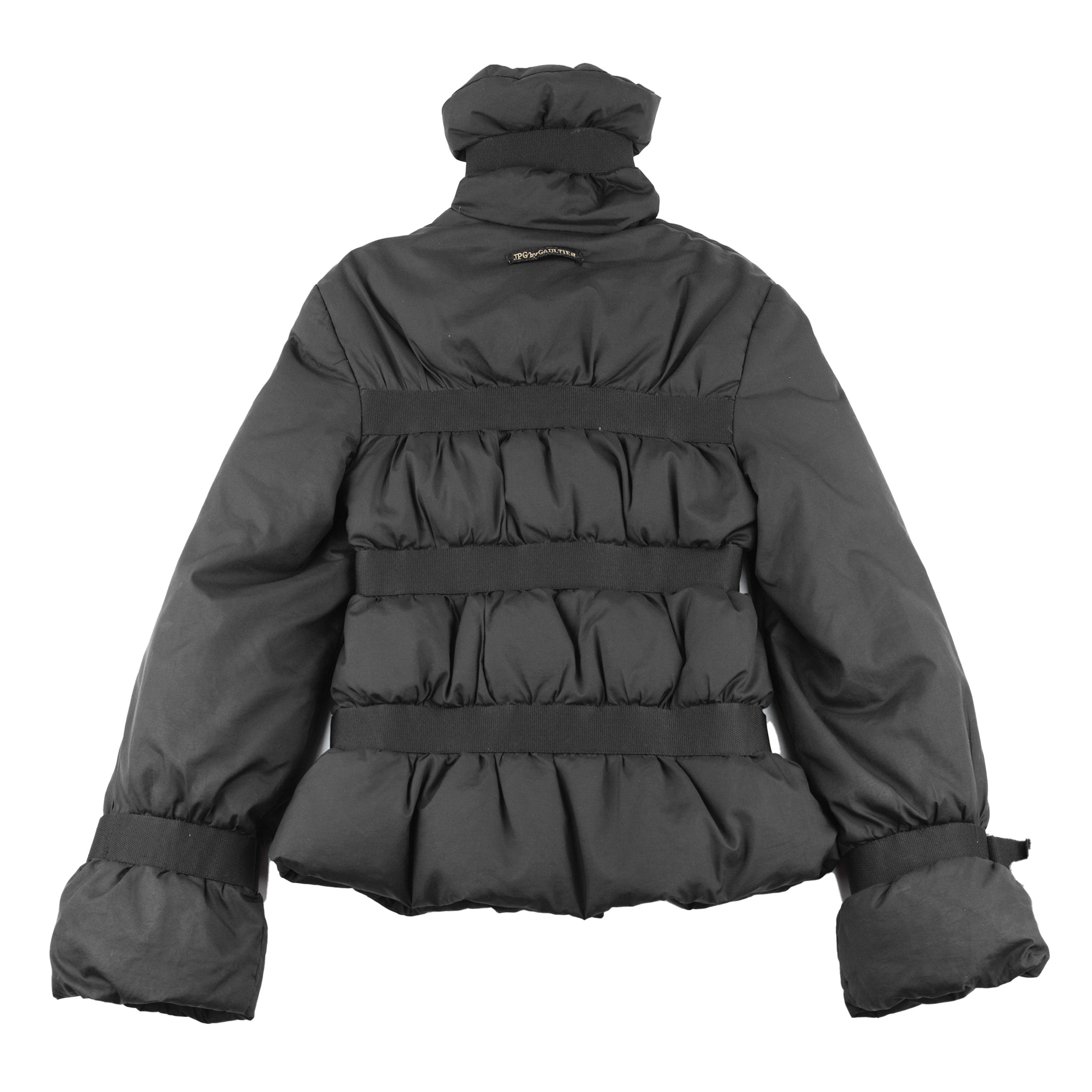 Jean Paul Gaultier Jean Paul Gaultier Black Bondage Belted Puffer Jacket (M) Size M / US 6-8 / IT 42-44 - 2 Thumbnail