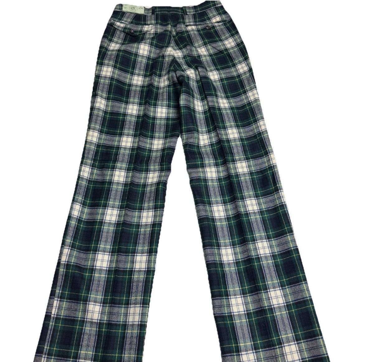 Club Room Vintage CLUB ROOM Worsted Wool Pants In Green Plaid Size US 32 / EU 48 - 3 Thumbnail