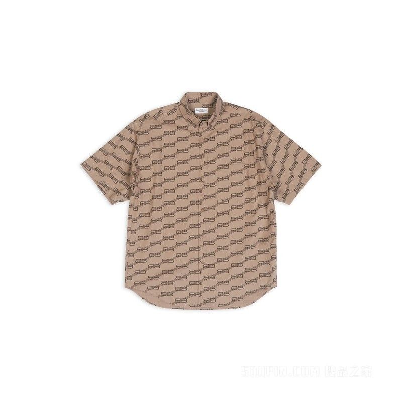 large fit shirt bb monogram cotton poplin