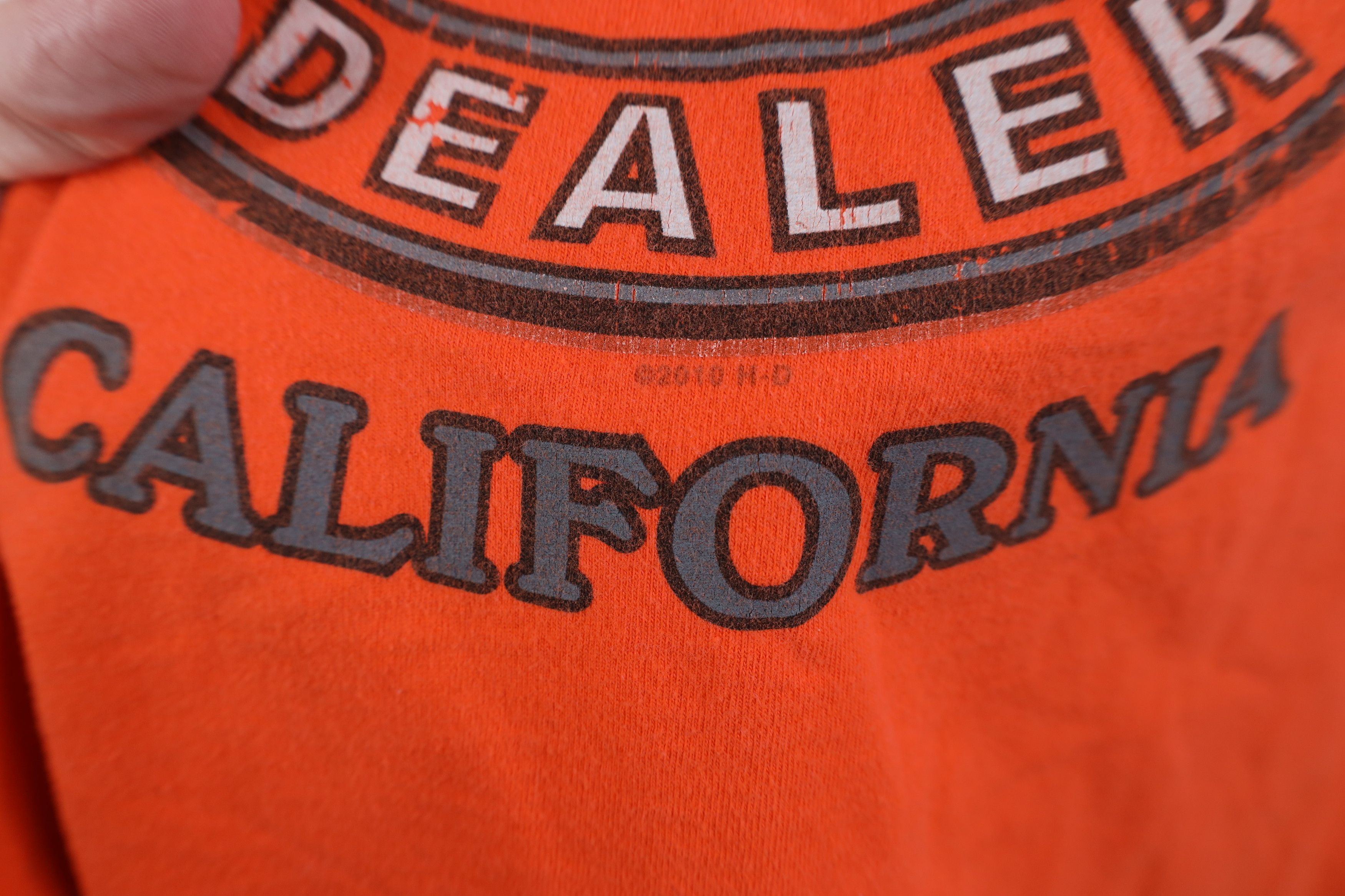 Harley Davidson Vintage Y2K Harley Davidson Oil Pocket T-Shirt Orange Cotton Size US M / EU 48-50 / 2 - 11 Thumbnail