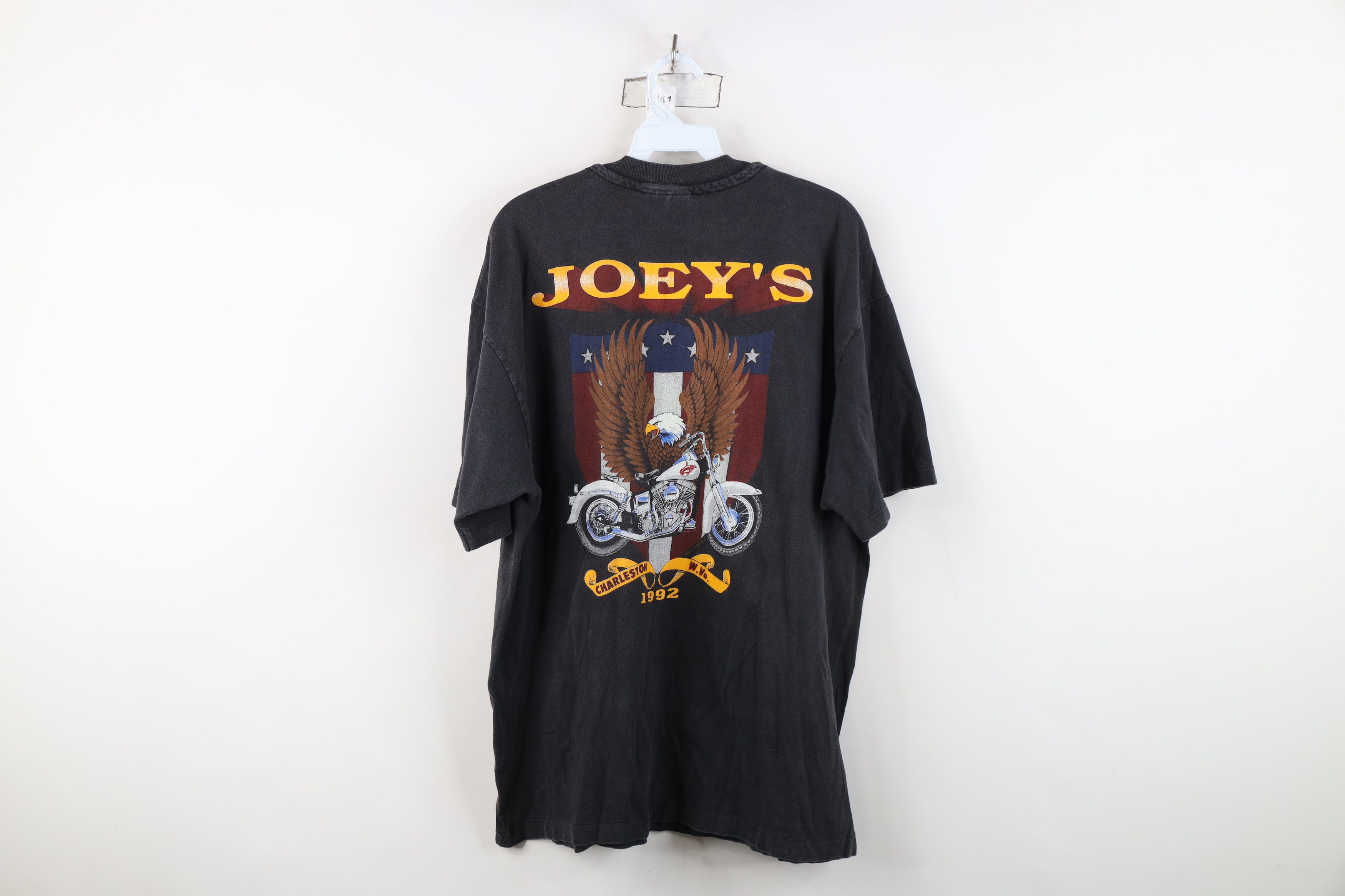 Vintage Vintage 90s Motorcycle Bar Eagle West Virginia T-Shirt USA Size US XL / EU 56 / 4 - 12 Thumbnail