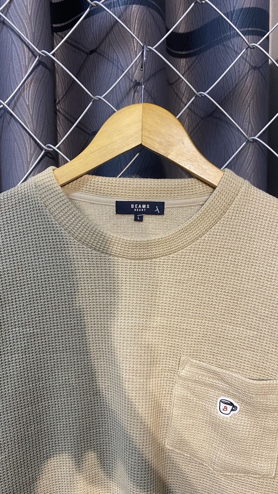 Beams Plus BEAMS HEART LONG SLEEVE WAFFLE TEE Size US L / EU 52-54 / 3 - 4 Thumbnail