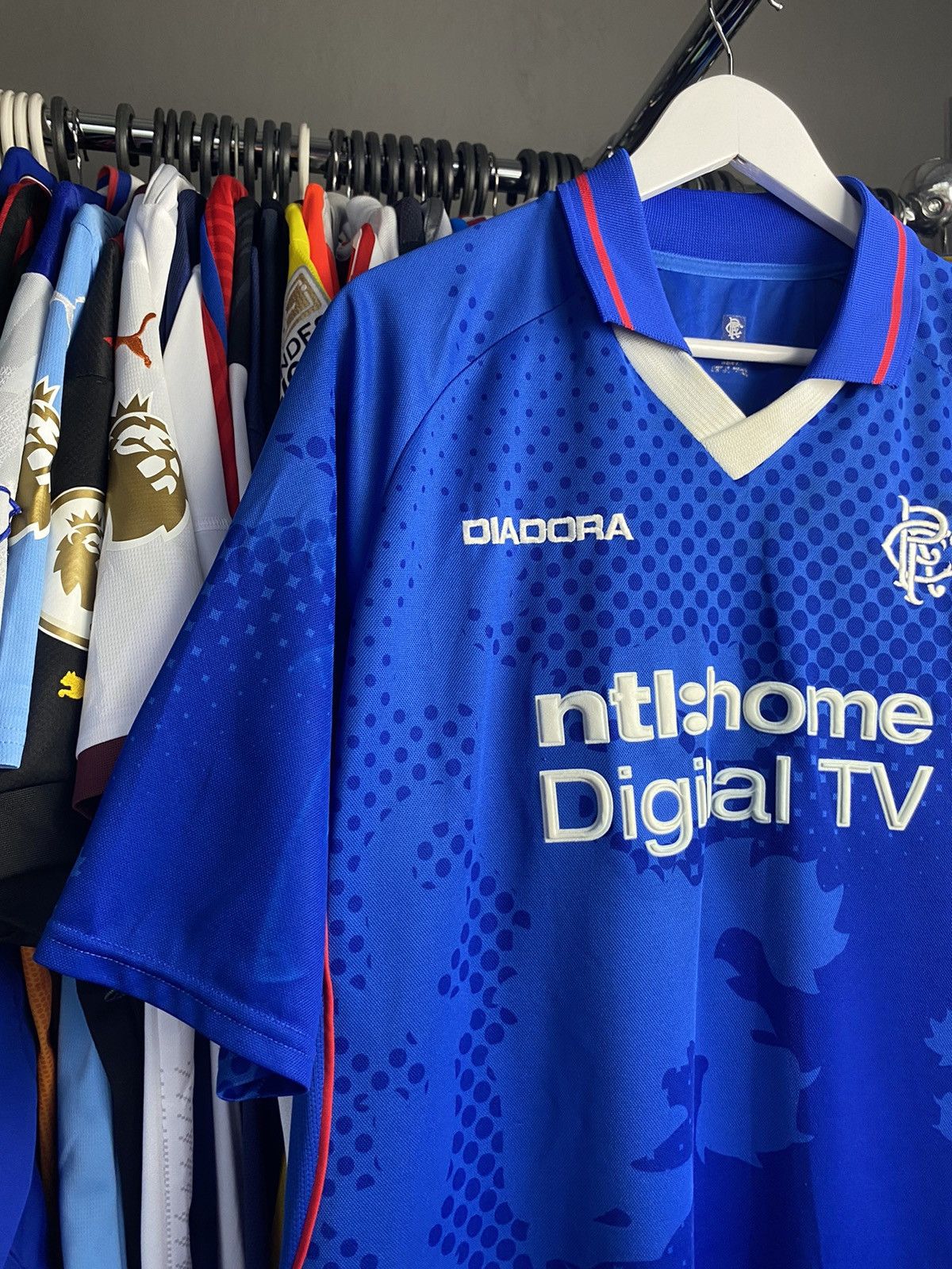 Diadora 2002/03 DIADORA RANGERS HOME SOCCER FOOTBALL JERSEY SHIRT Size US XXL / EU 58 / 5 - 3 Thumbnail