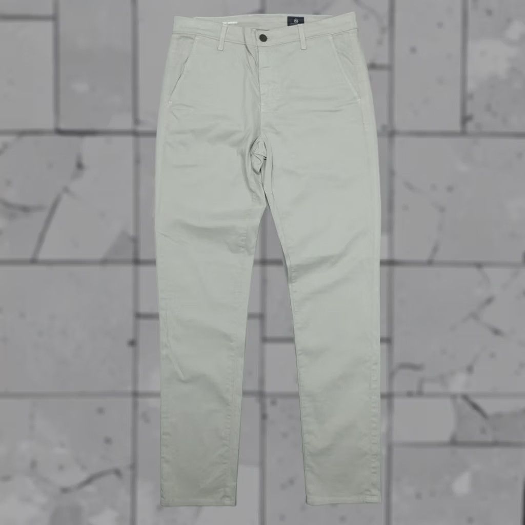 Vintage AG Adriano Goldschmied The Jamison Skinny Chino Men's 32x32 Florence Fog Gray Cotton Slim 5-Pocket Jeans Vintage Style Mens Size US 32 / EU 48 - 1 Thumbnail