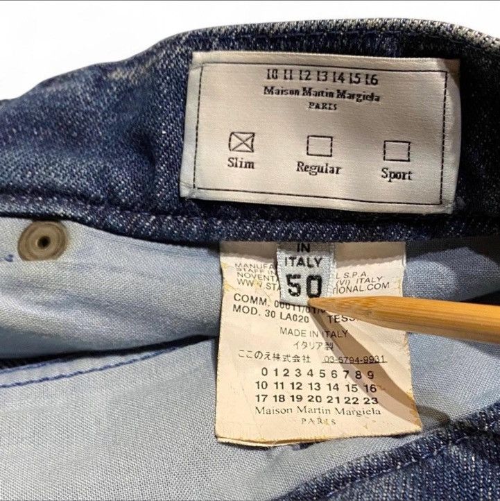 Maison Margiela Maison Margiela AW09 Flocked White Paint Denim Size US 34 / EU 50 - 7 Thumbnail