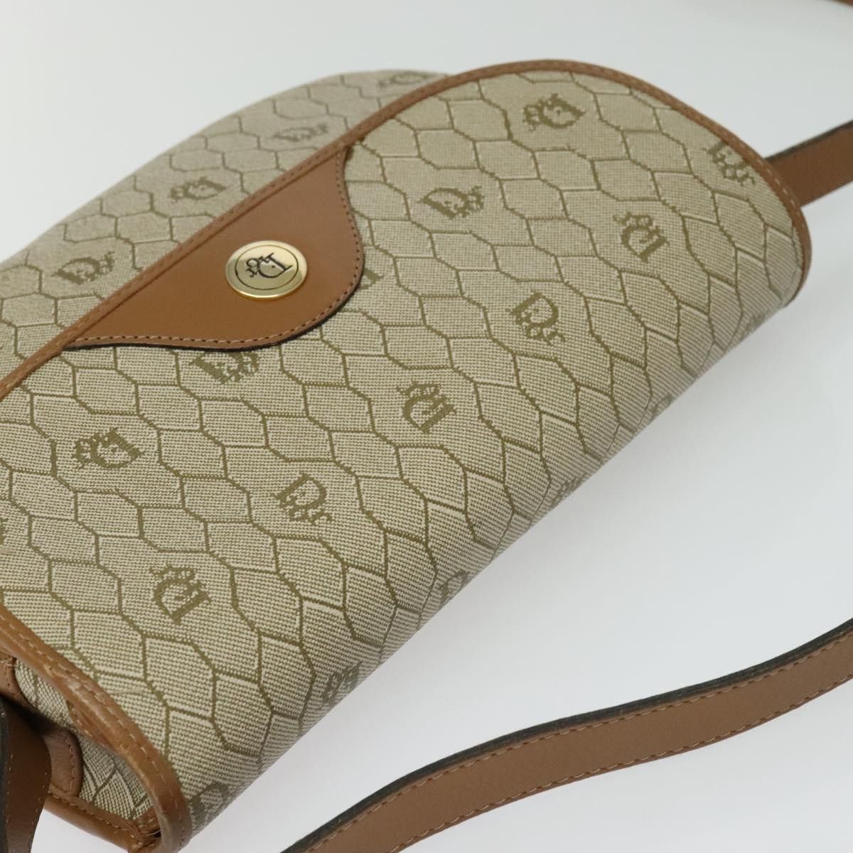 Dior DIOR Honeycomb Canvas Shoulder Bag Pvc Beige Gold Size ONE SIZE - 6 Thumbnail
