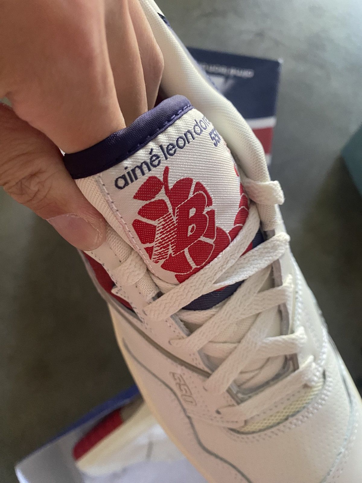 Aime Leon Dore × New Balance New Balance 550 Aime Leon Dore White Navy Red Size US 8.5 / EU 41-42 - 4 Thumbnail