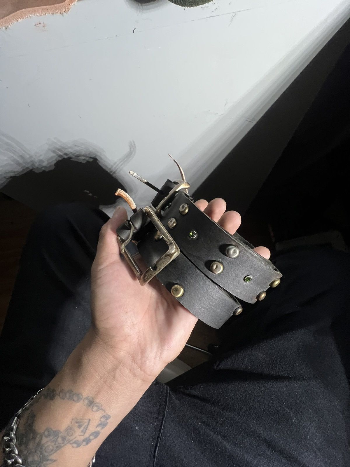 Vintage Vintage like studded belt Size 36 - 2 Thumbnail