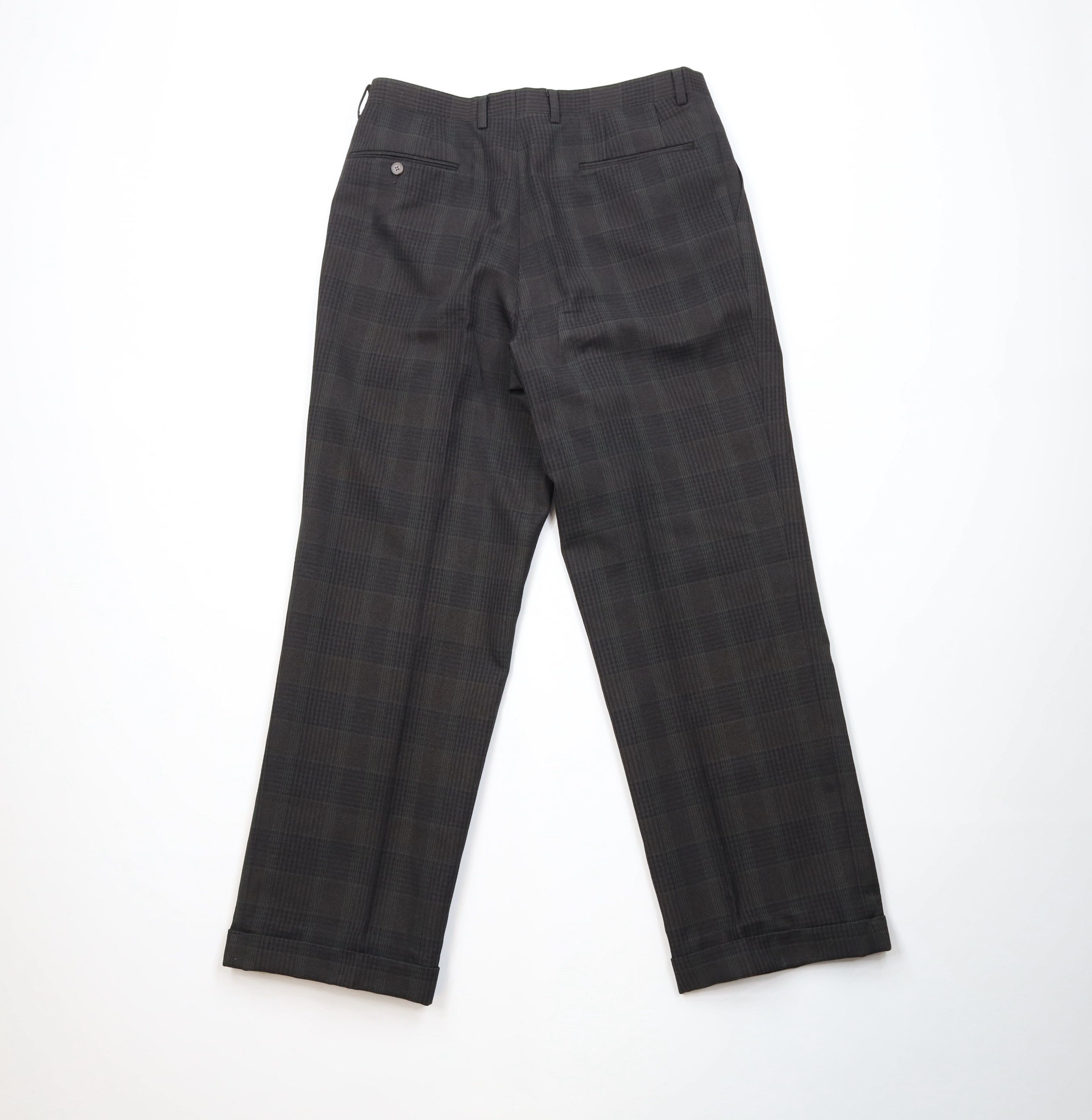 Vintage Vintage 90s Streetwear Wool Wide Leg Chino Pants Plaid Size US 34 / EU 50 - 8 Thumbnail