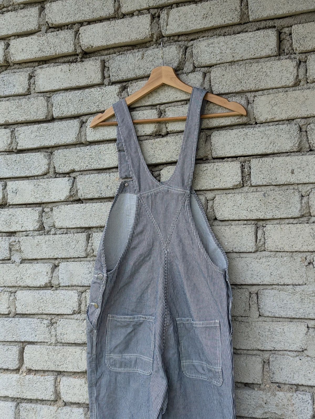 Japanese Brand Overalls Hickory Stripe By Muji Size 33" - 7 Thumbnail