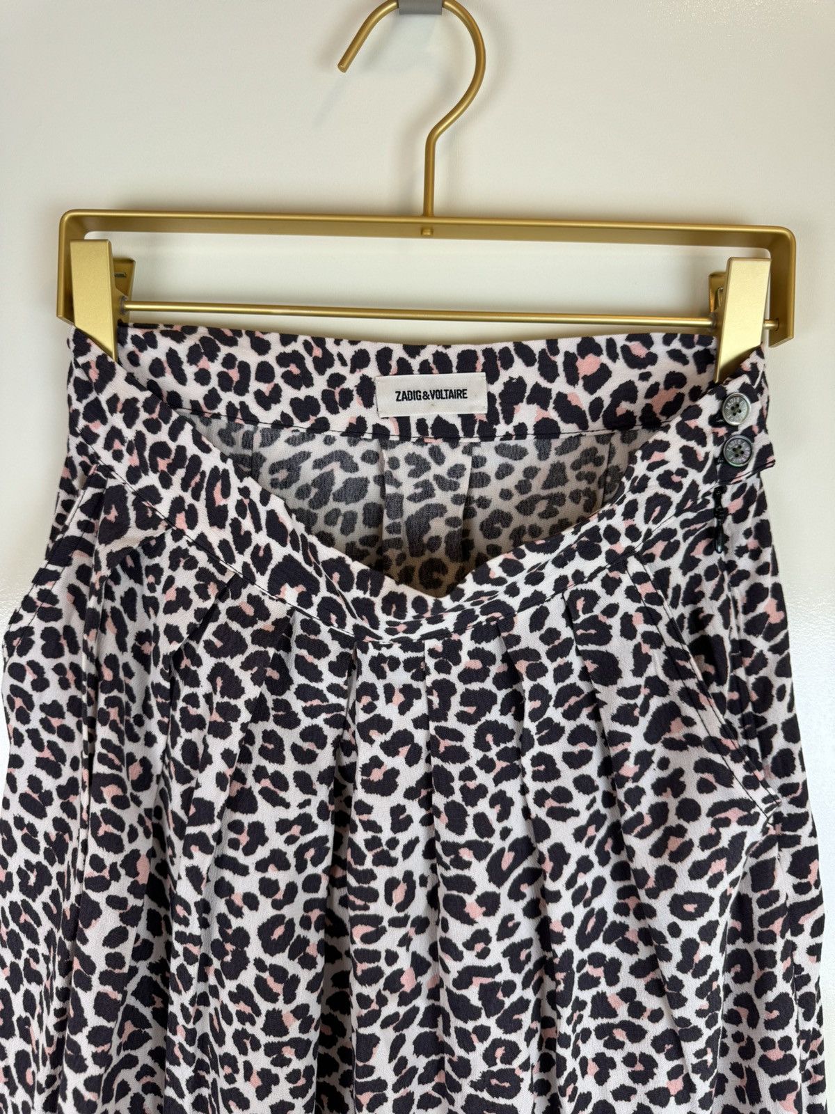 Japanese Brand × Zadig & Voltaire Zadig Voltaire knee length rock skirt leopard print animal Size 26" / US 2 / IT 38 - 9 Thumbnail